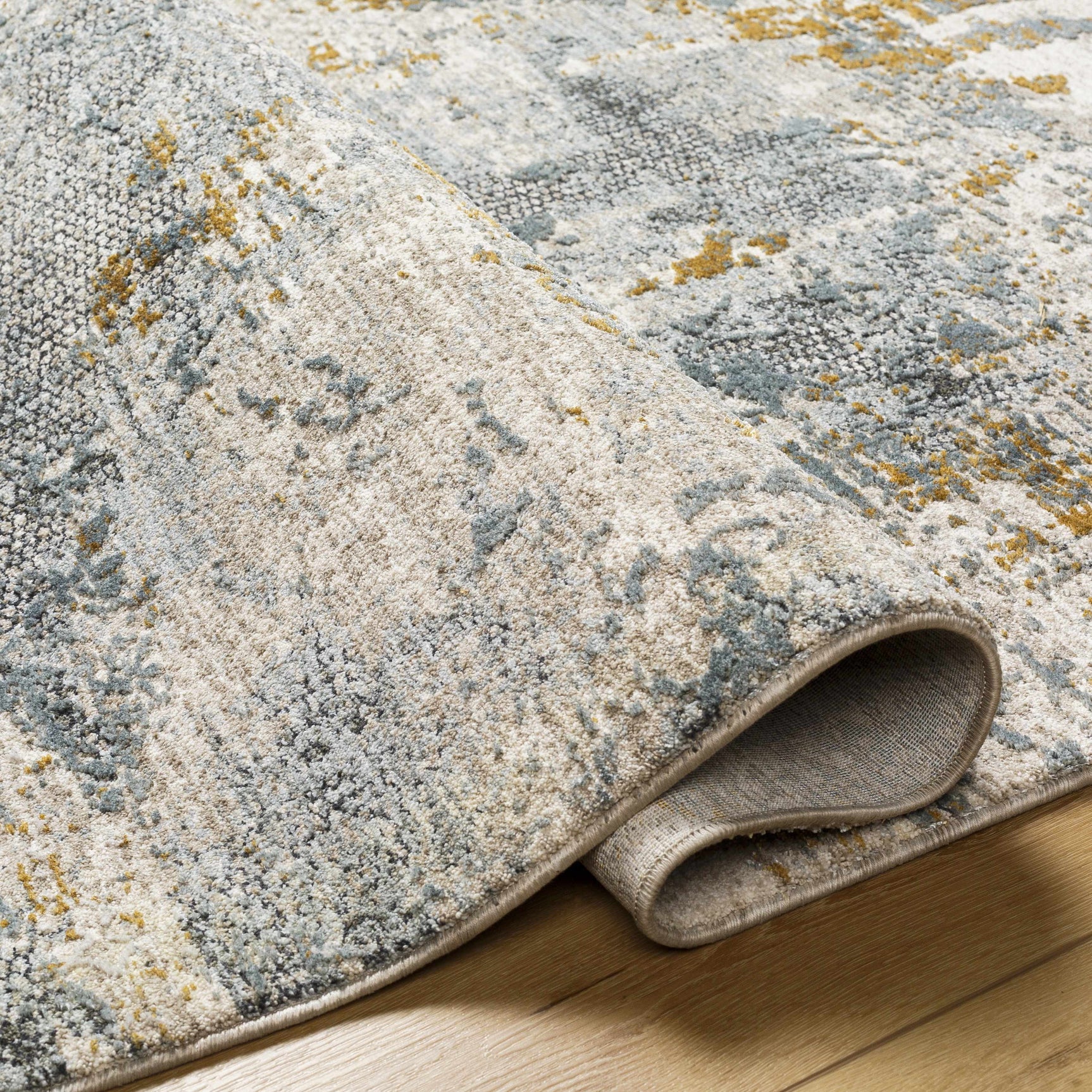 Chaya Textured Abstract Rug with Fringes - Ornate Home
