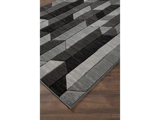 Chayse Black/Gray 6'6" x 9'6" Rug - Ornate Home