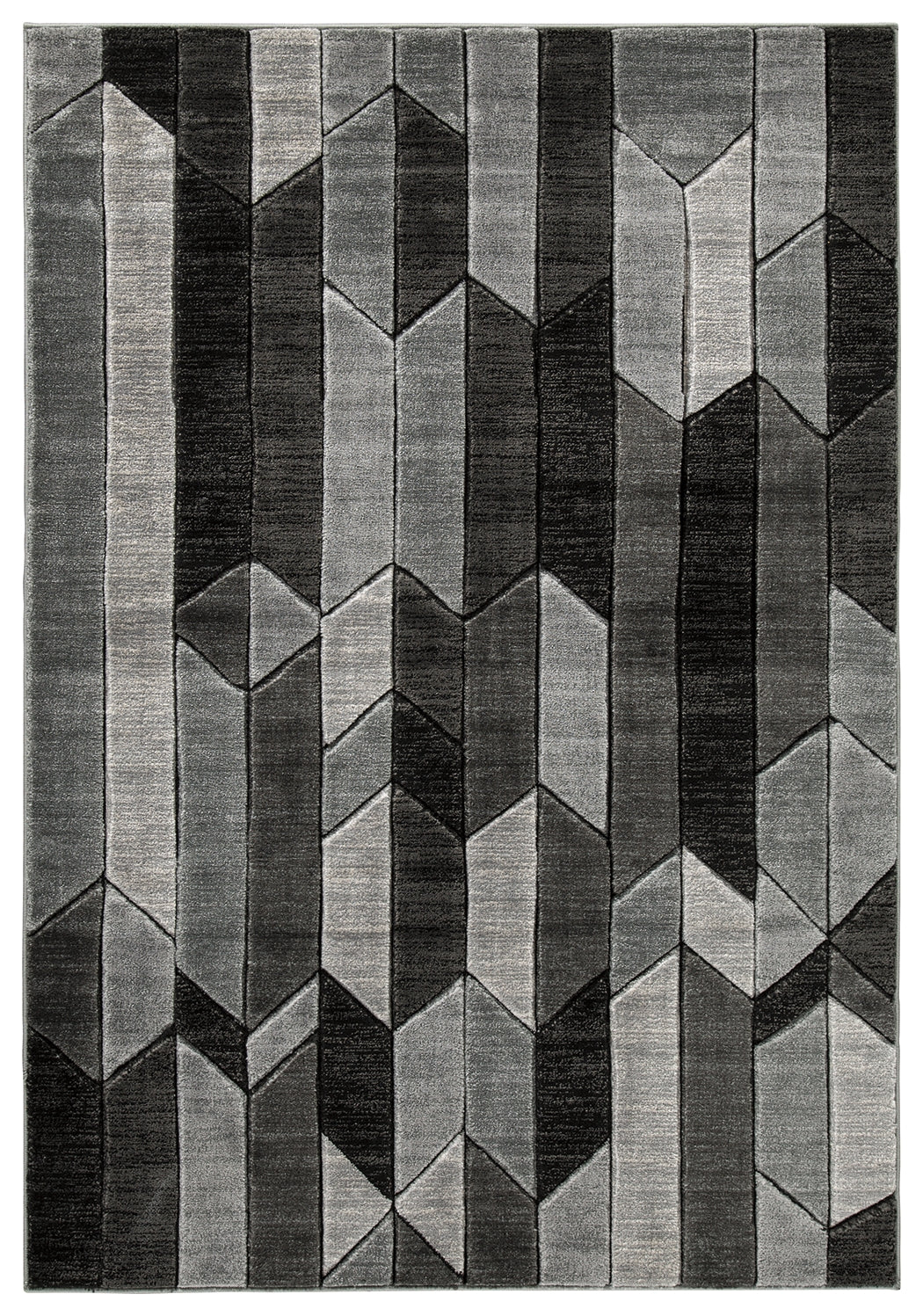 Chayse Black/Gray 6'6" x 9'6" Rug - Ornate Home