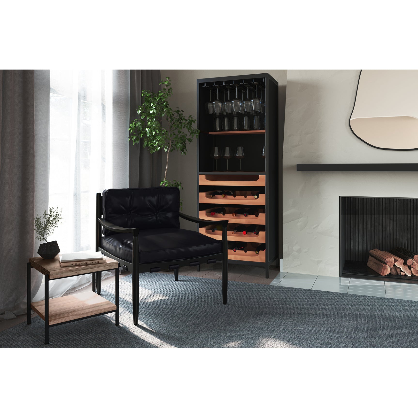 Chefs Natural Teak Wine Bar - Ornate Home