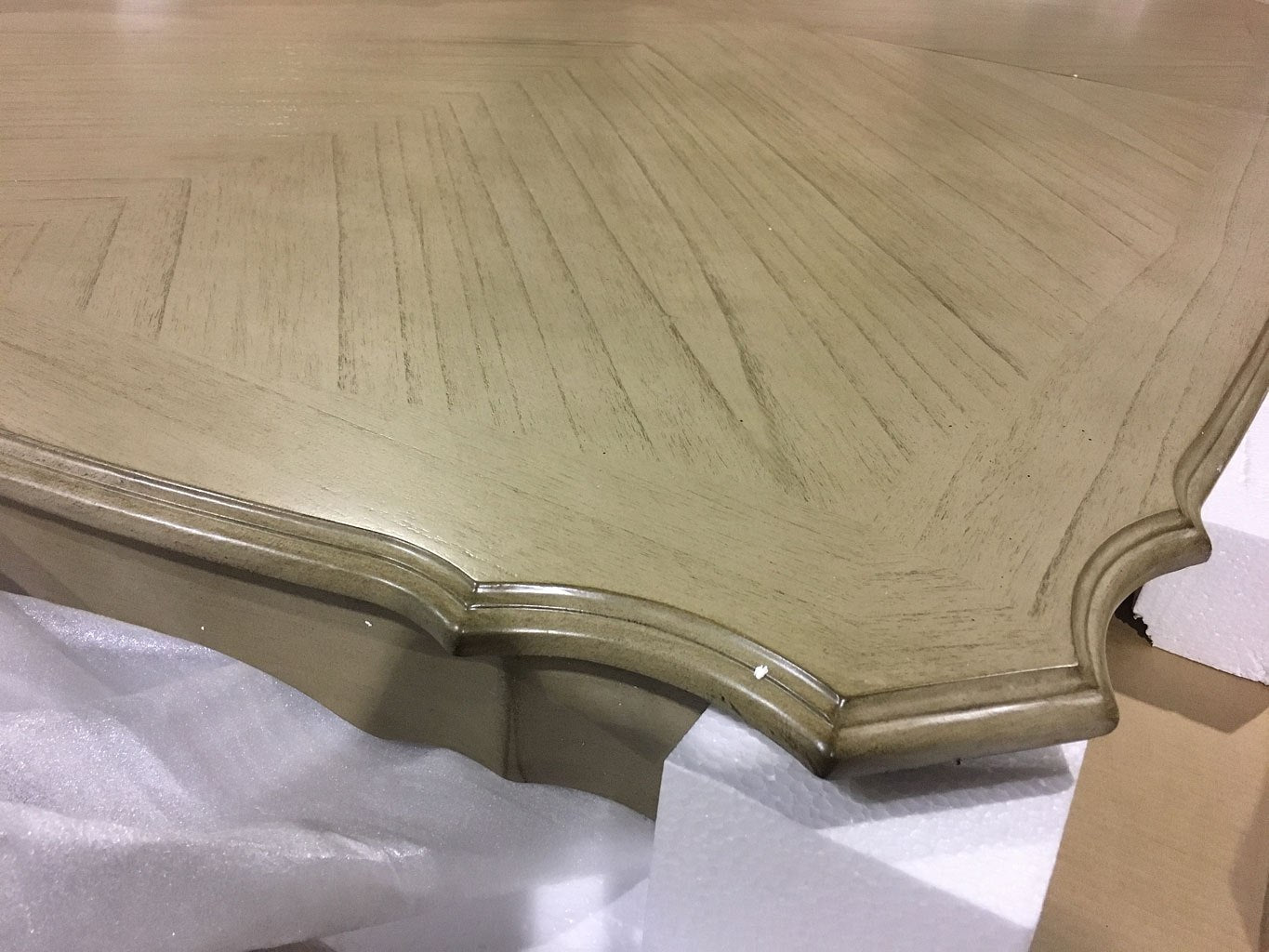 Chelmsford Antique Taupe Dining Table w/ 18" Leaf - Ornate Home