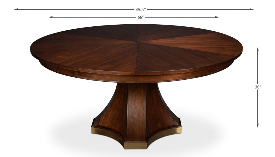 Chelsea Jupe Dark Walnut Large Dining Table - Ornate Home