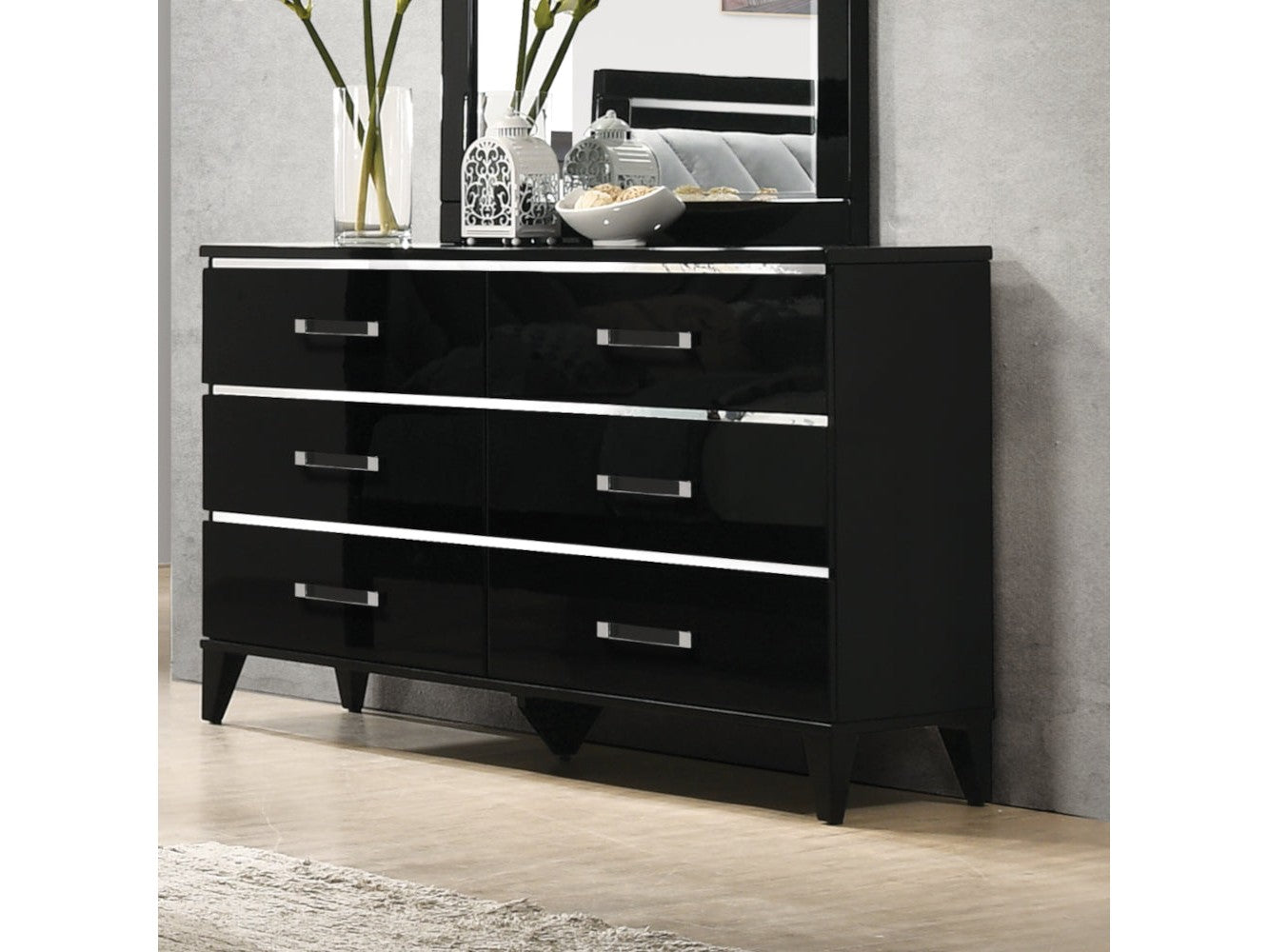 Chelsie Black Dresser - Ornate Home