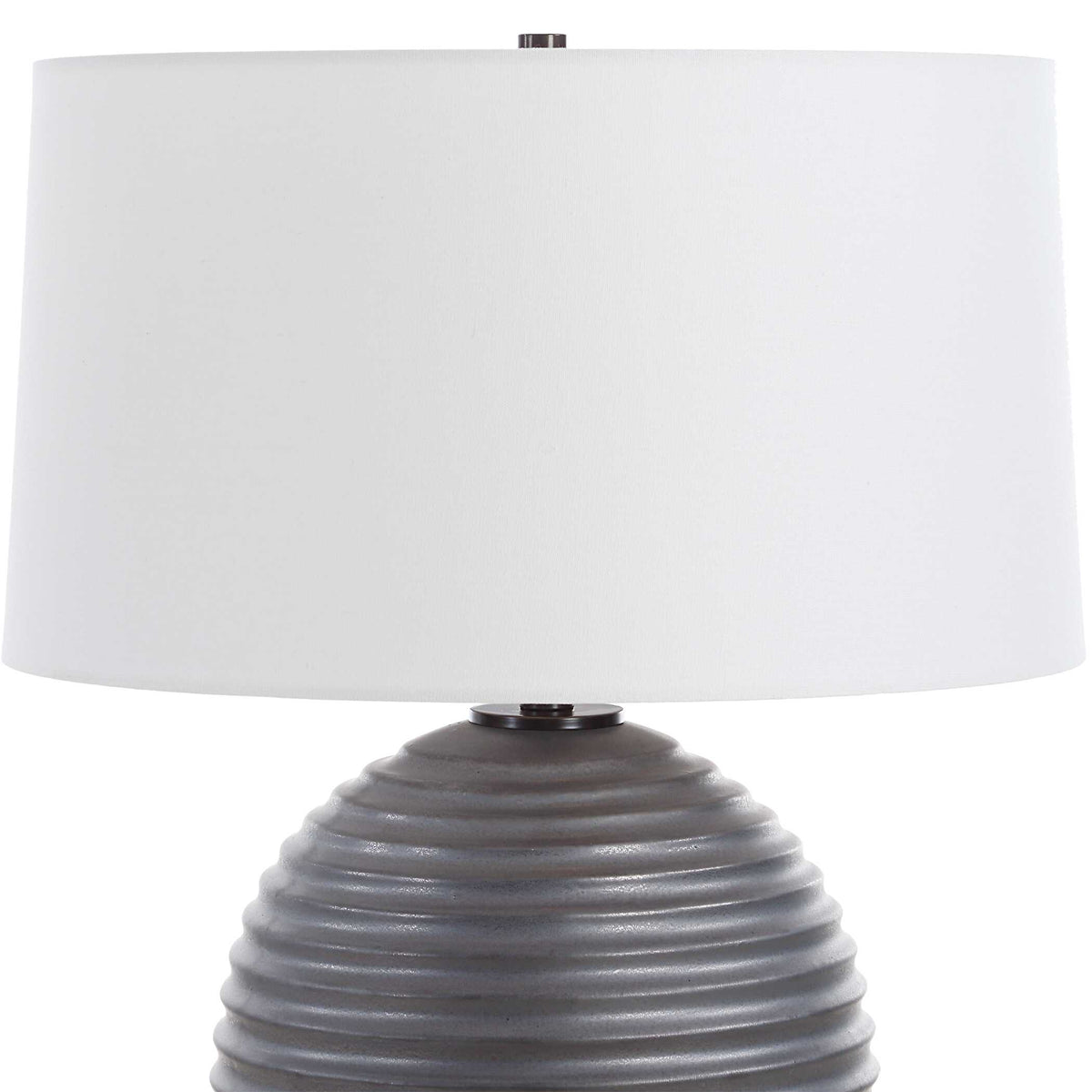 Chelsom Black/Bronze Ribbed Table Lamp - Ornate Home