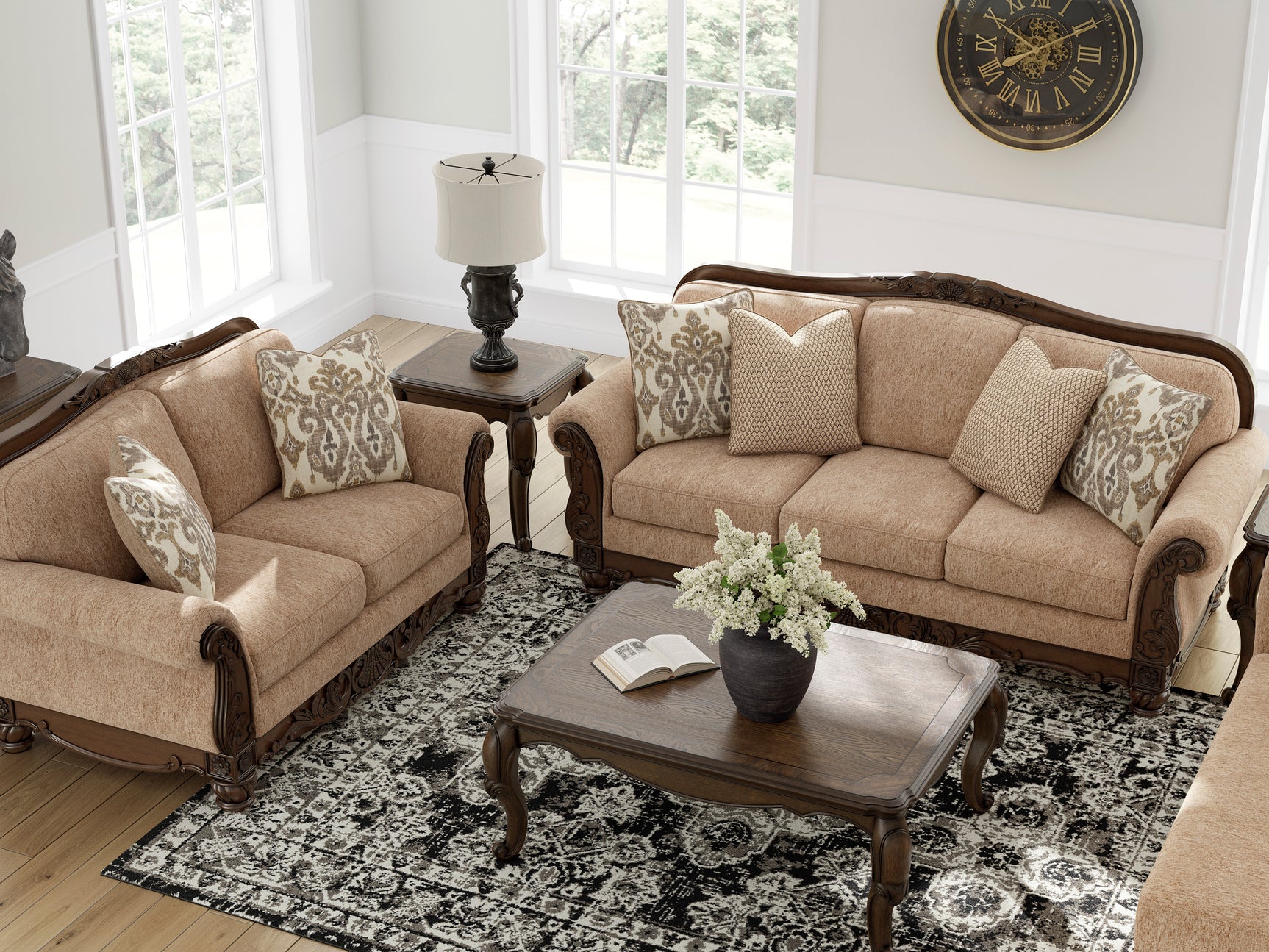 Chelsworth Golden Loveseat - Ornate Home