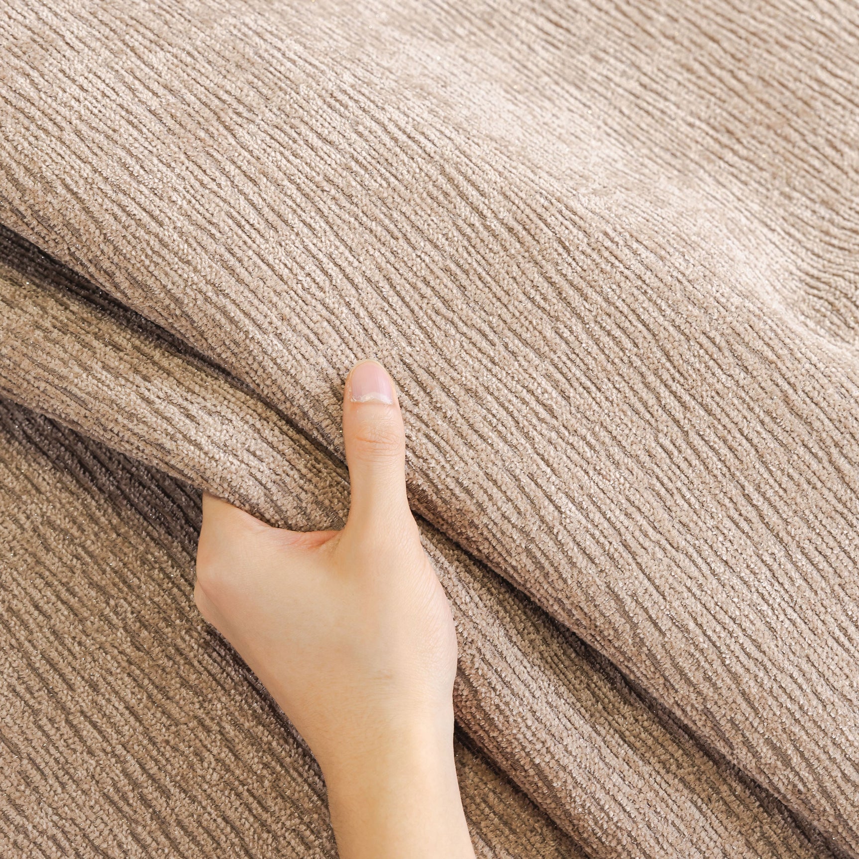Chenille Couch Cover with Scalloped Edge, Non-Slip Modular Slipcover Sectional - Ornate Home