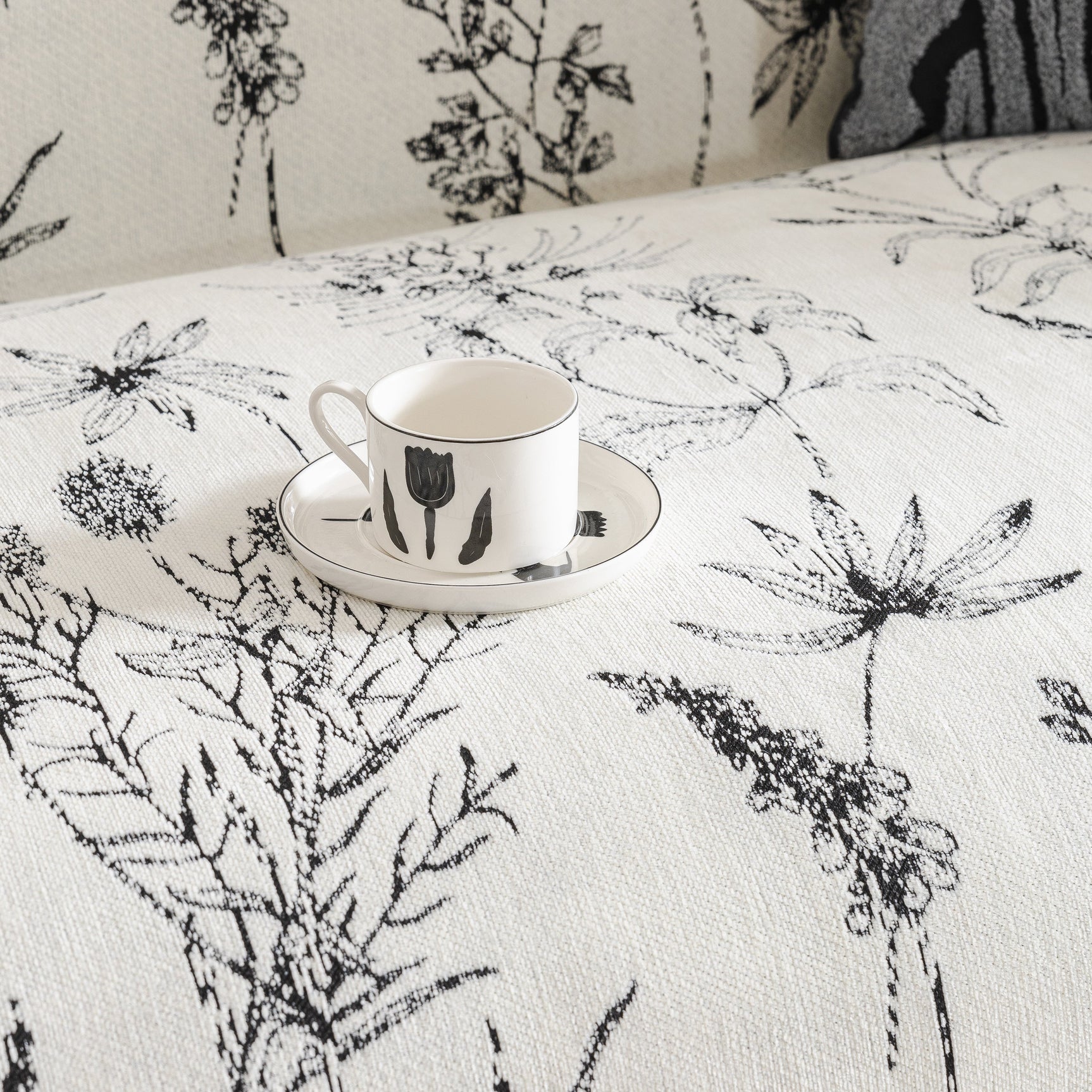 Chenille Giverny Couch Cover, Cozy Blankets for Sofa and Couch, Slip Covers for Couch Sectional - Ornate Home