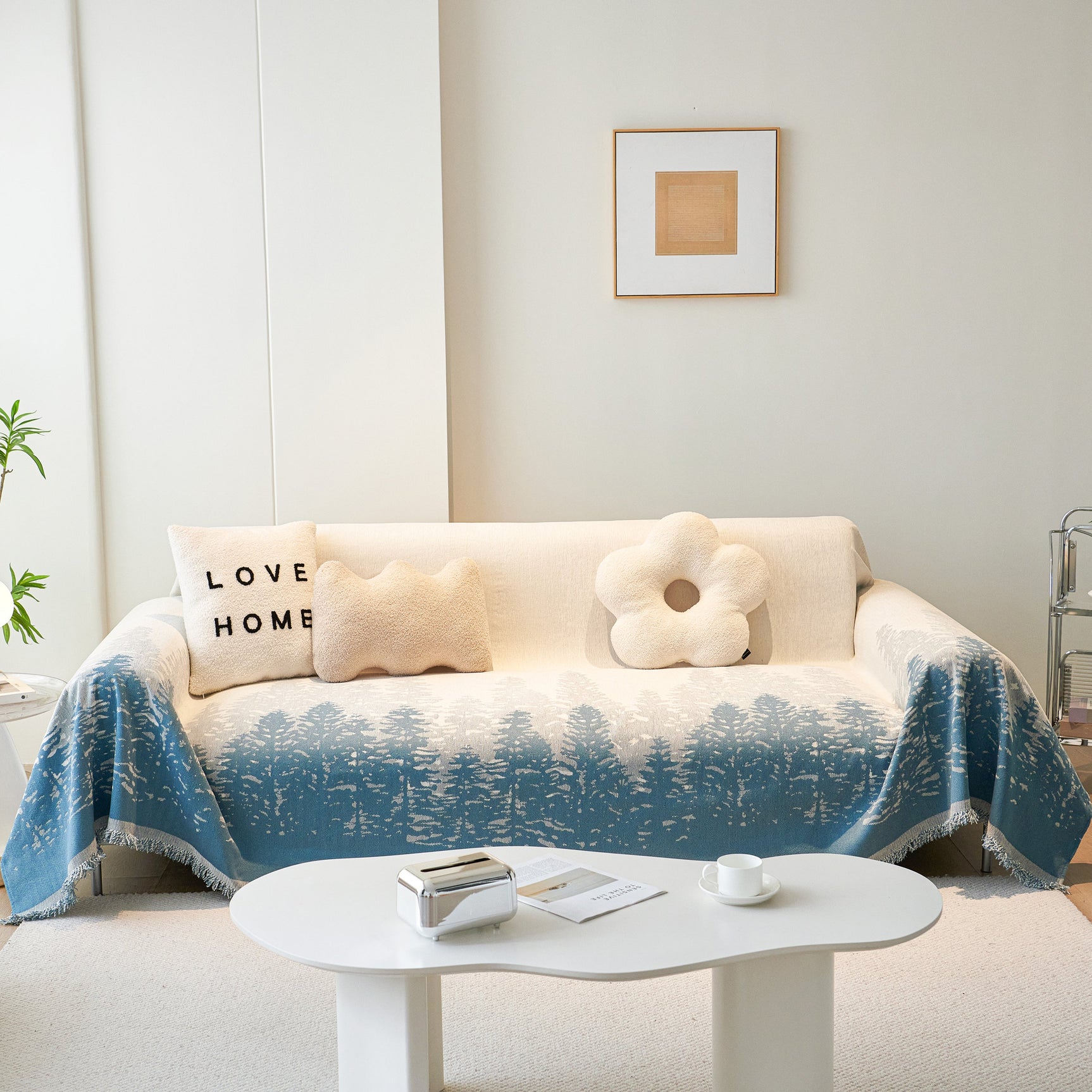 Chenille Grove Sofa Cover Blanket Furniture Protector, Couch Protector Sofa Throw Cover for Couches - Ornate Home