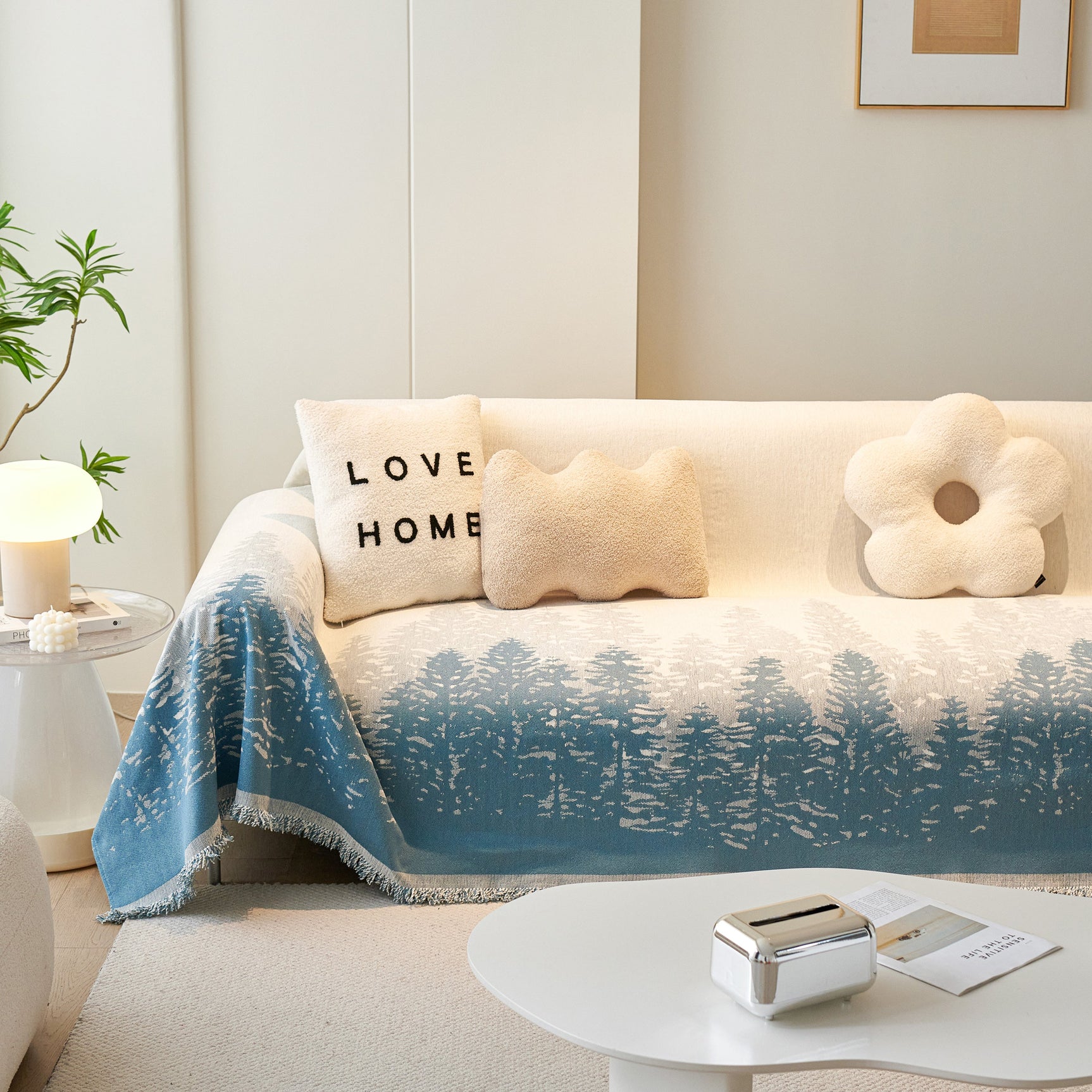 Chenille Grove Sofa Cover Blanket Furniture Protector, Couch Protector Sofa Throw Cover for Couches - Ornate Home