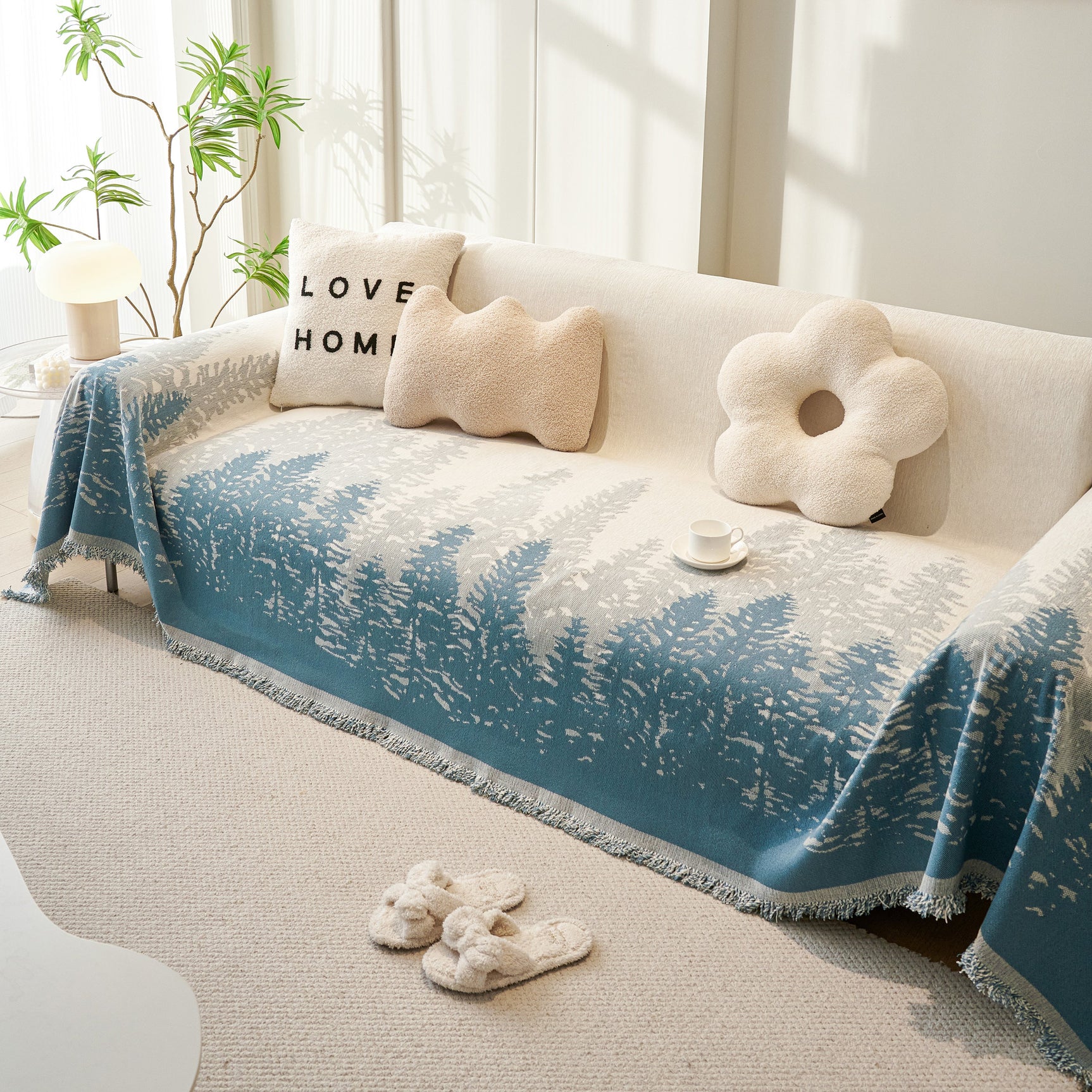 Chenille Grove Sofa Cover Blanket Furniture Protector, Couch Protector Sofa Throw Cover for Couches - Ornate Home