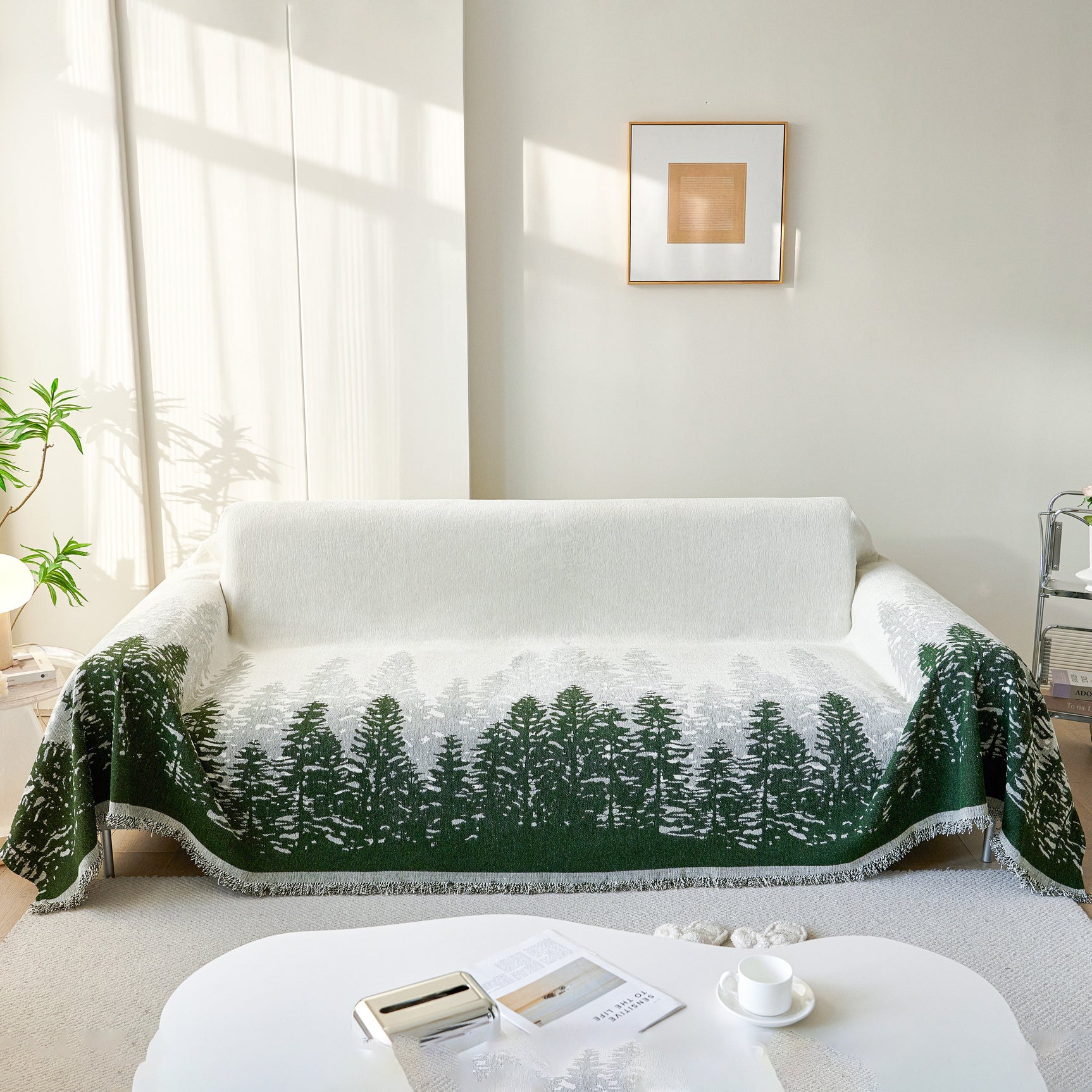 Chenille Grove Sofa Cover Blanket Furniture Protector, Couch Protector Sofa Throw Cover for Couches - Ornate Home