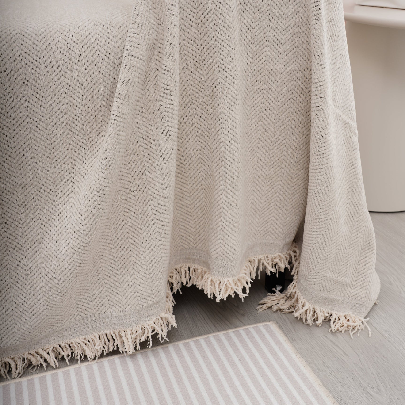 Chenille Herringbone Couch Cover Blanket, Sectional with Washable Covers, Furniture Covers for Sofas - Ornate Home