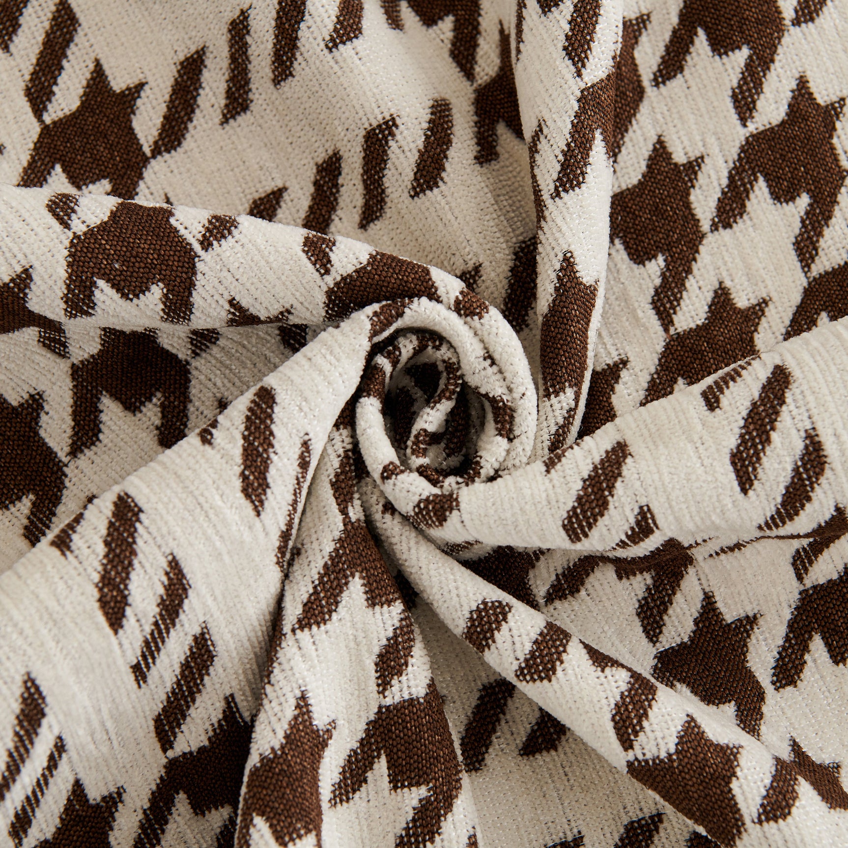Chenille Houndstooth Sofa Throw Cover, Scratch Proof Cozy Throw Blankets for Couch - Ornate Home