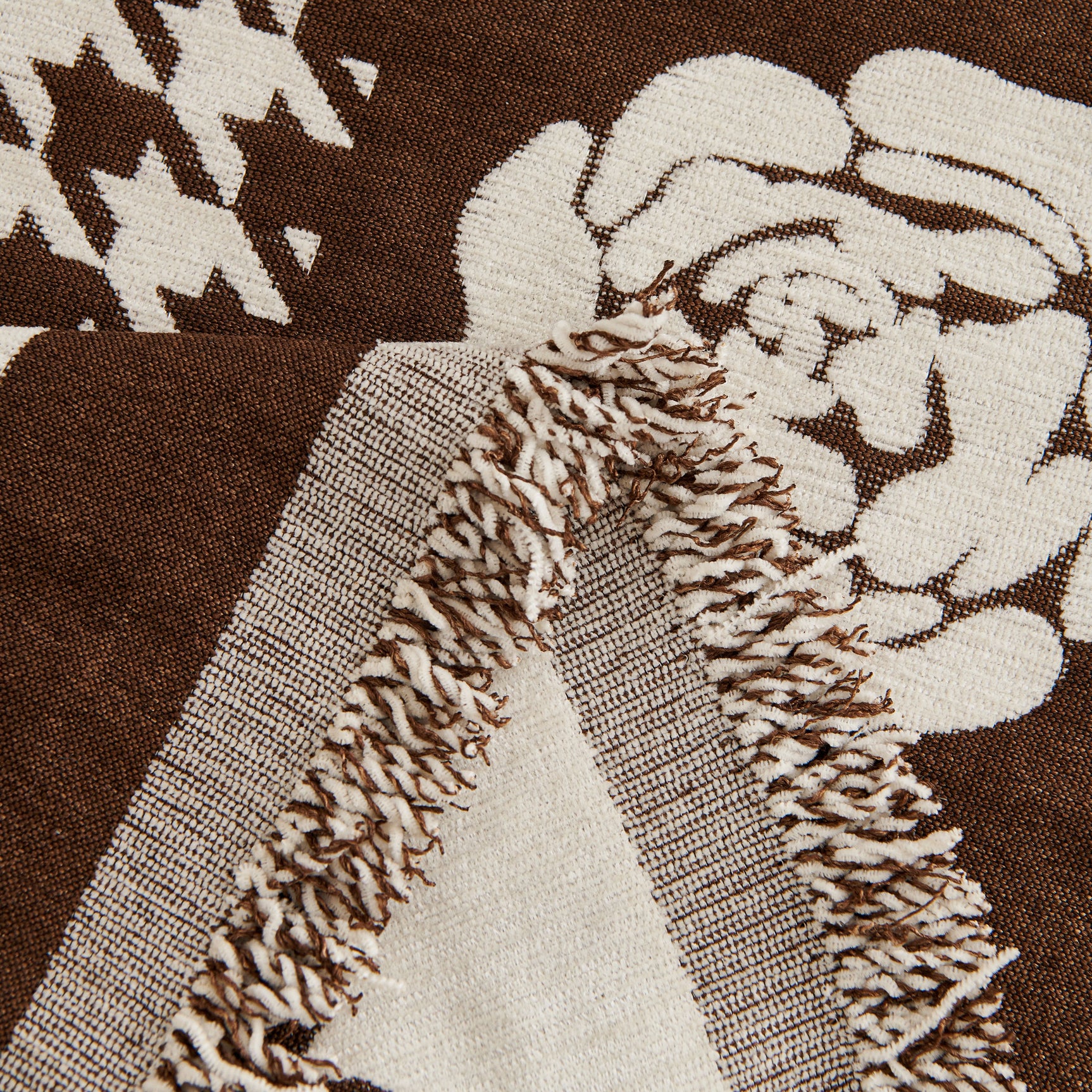 Chenille Houndstooth Sofa Throw Cover, Scratch Proof Cozy Throw Blankets for Couch - Ornate Home