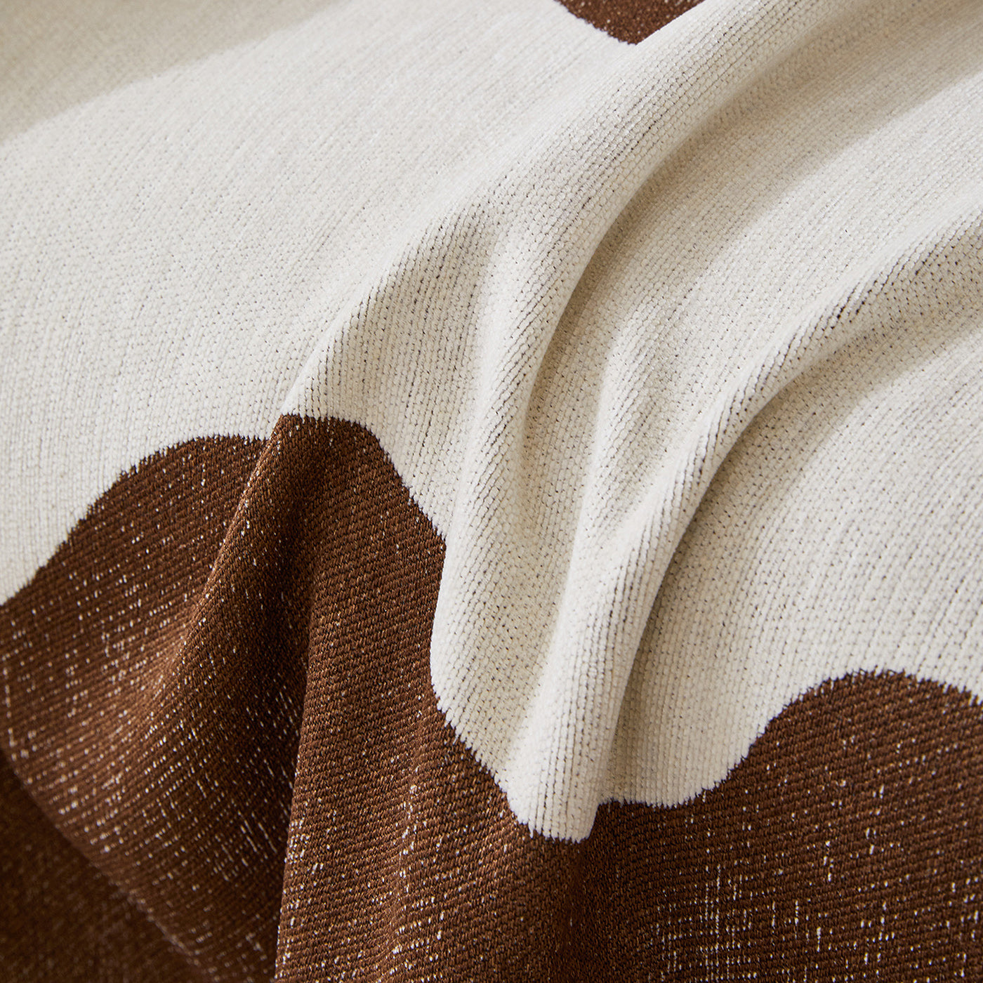 Chenille Minimalist Wavy Sofa Throw Cover, Cozy Blankets for Couch, Machine Washable Couch Protector - Ornate Home