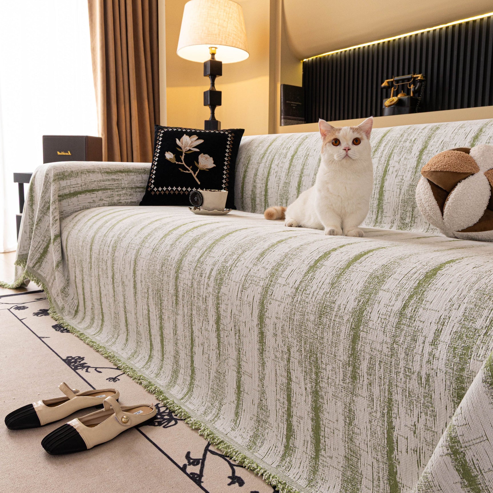 Chenille Oversized Throws for Couches, Washable and Durable Sofa Slipcover for Pets - Ornate Home