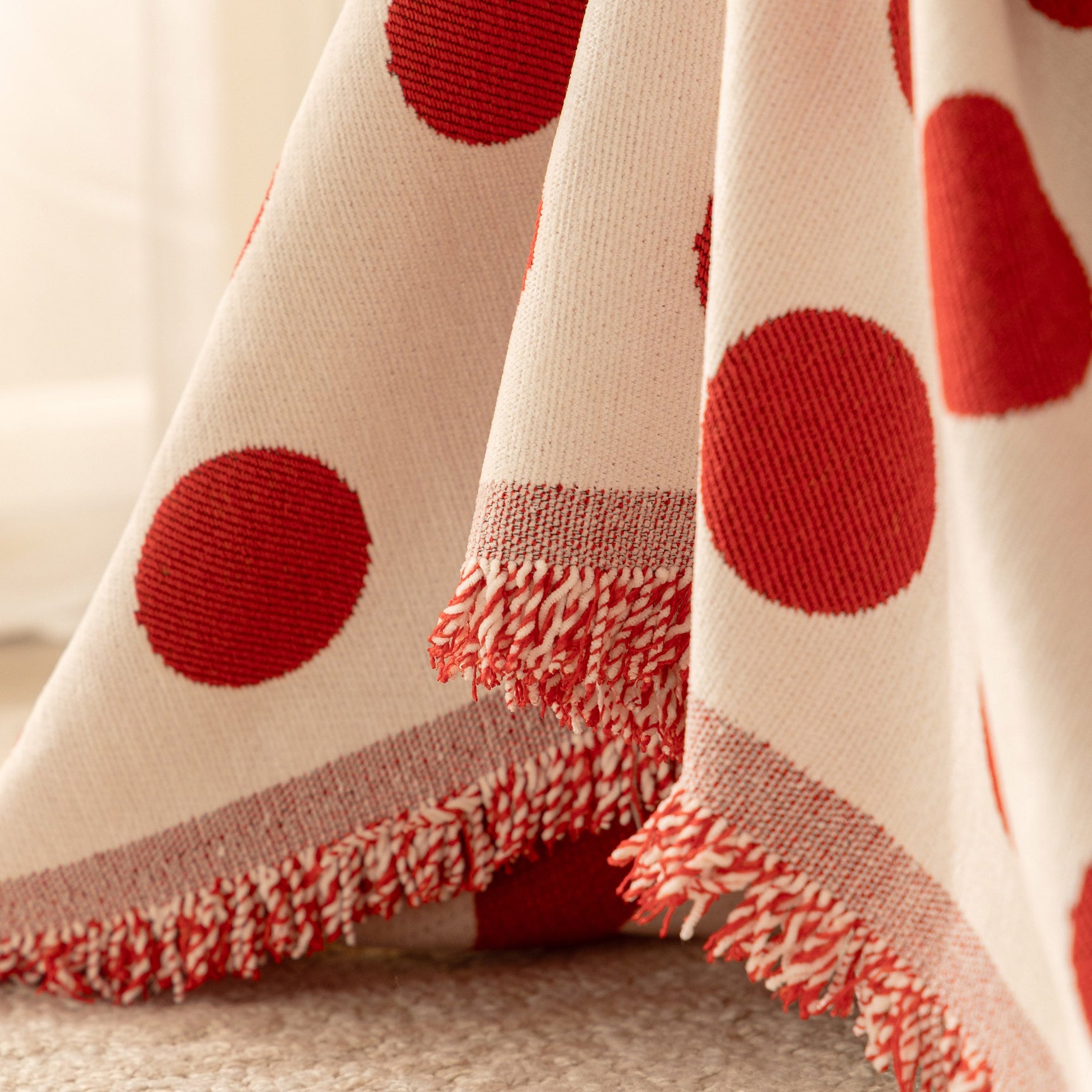 Chenille Polka Dot Sofa Cover Throw, Soft Thick Couch Cover Blanket Furniture Covers - Ornate Home