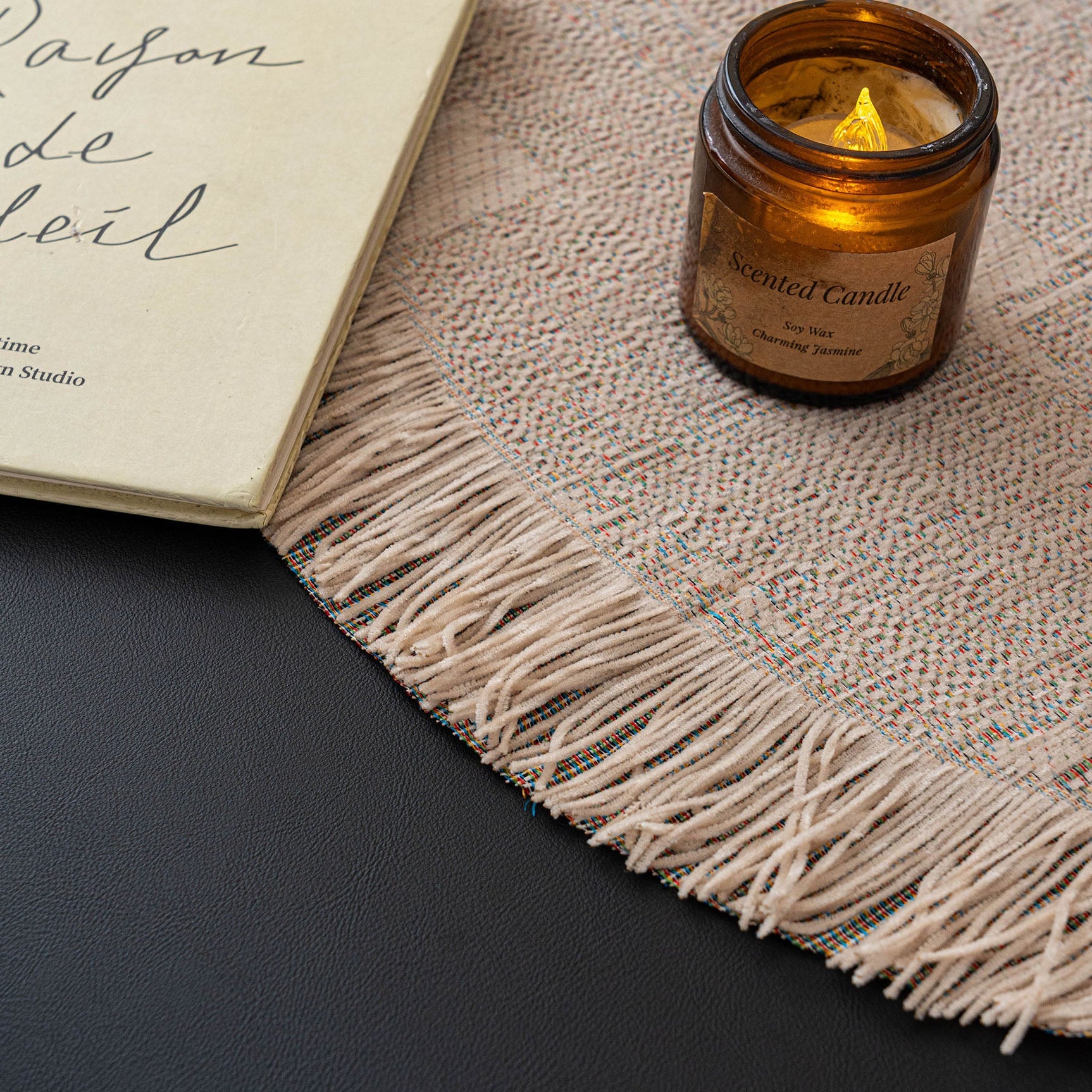 Chenille Sofa Cover Throw Blanket, Woven Textured Minimalist Wabi-Sabi Couch Cover - Ornate Home