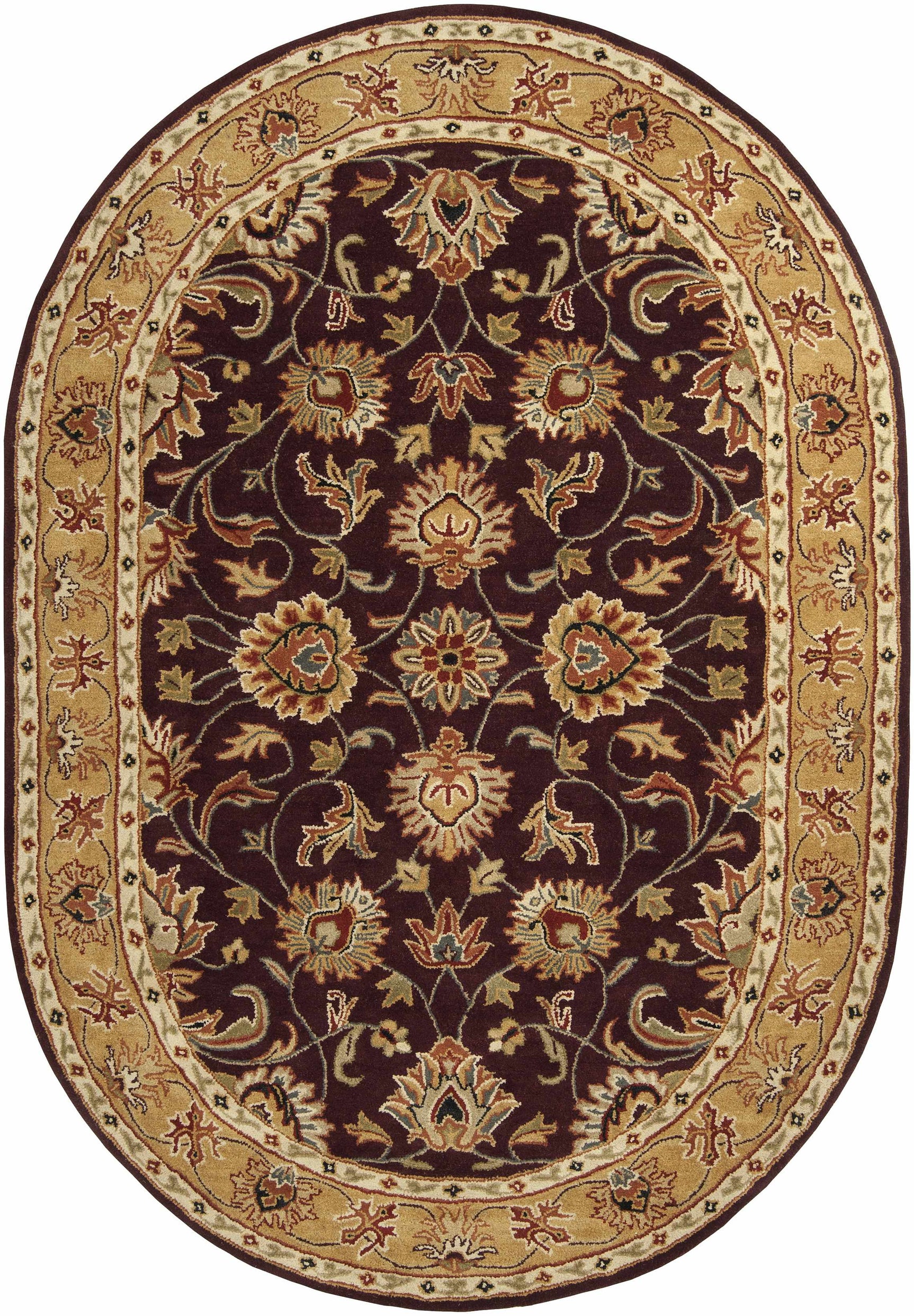 Cherryfield Burgundy 1024 Wool Area Rug - Ornate Home