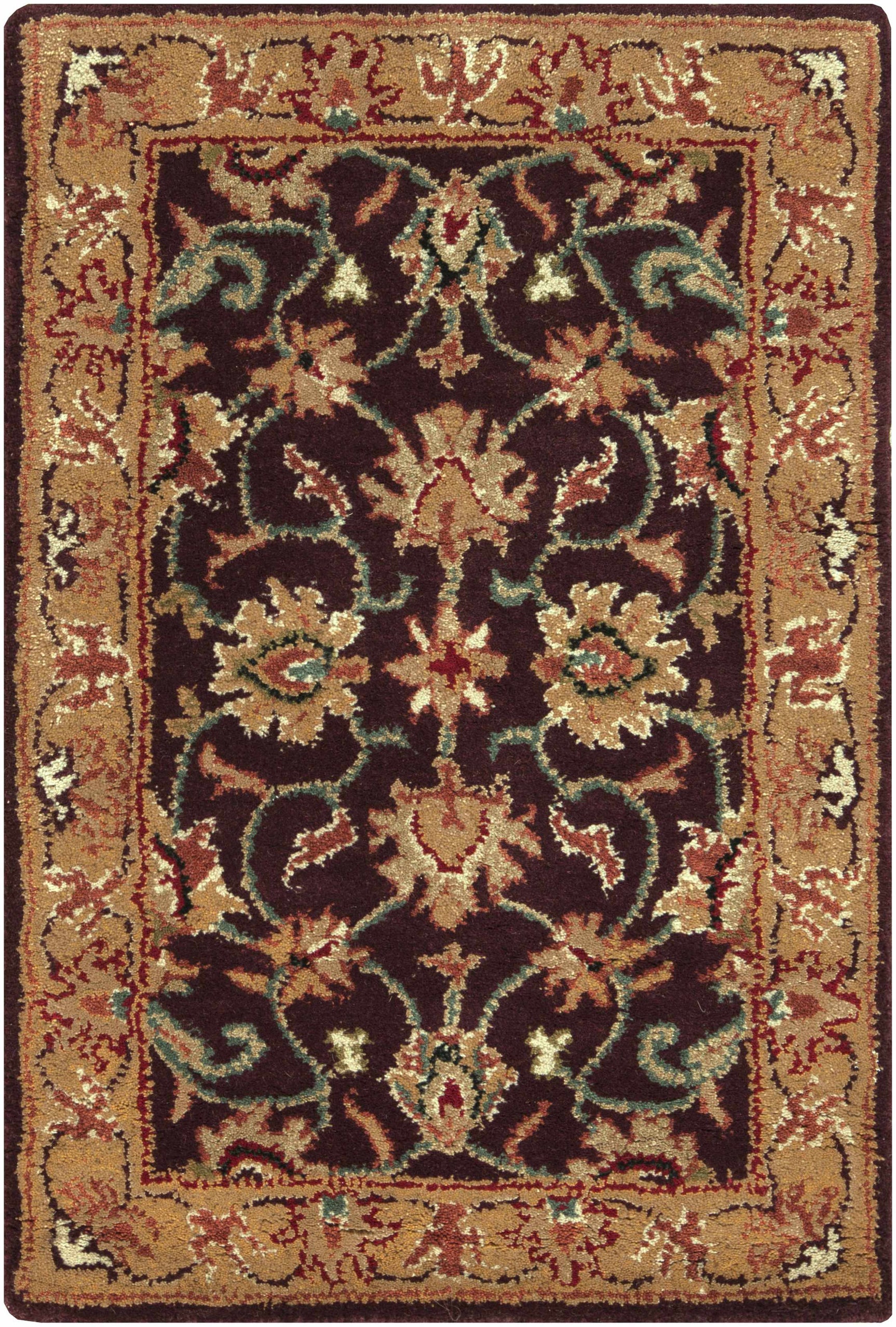 Cherryfield Burgundy 1024 Wool Area Rug - Ornate Home