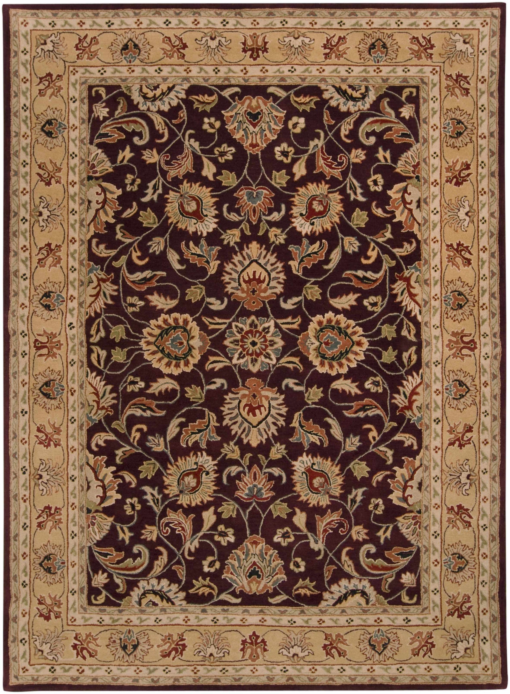 Cherryfield Burgundy 1024 Wool Area Rug - Ornate Home