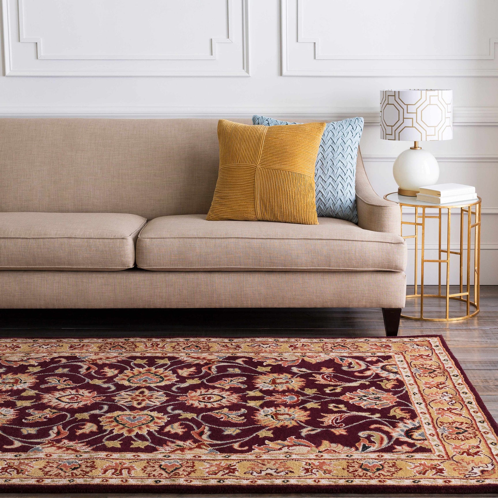 Cherryfield Burgundy 1024 Wool Area Rug - Ornate Home