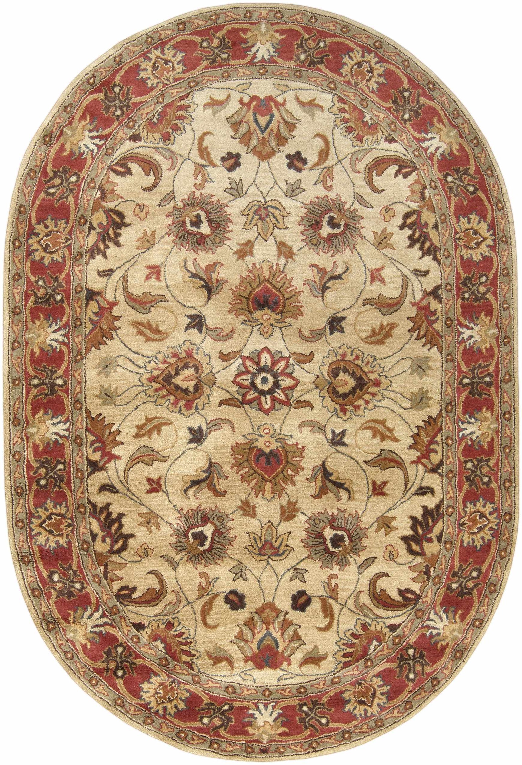 Cherryfield Hand Tufted Brown & Rust 1001 Wool Rug - Ornate Home