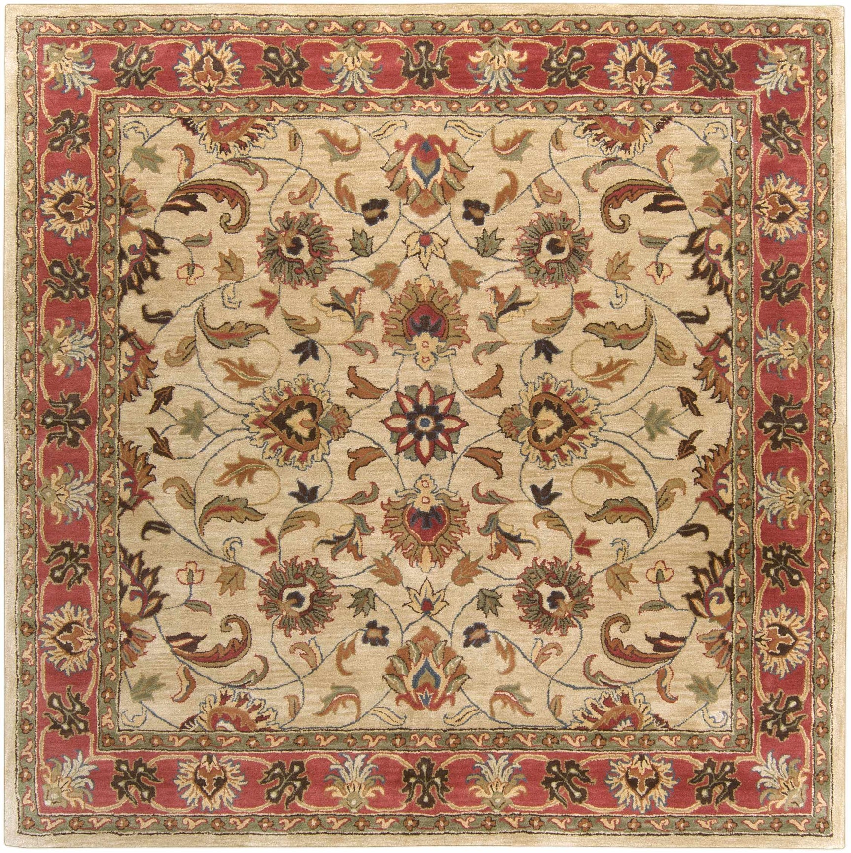 Cherryfield Hand Tufted Brown & Rust 1001 Wool Rug - Ornate Home