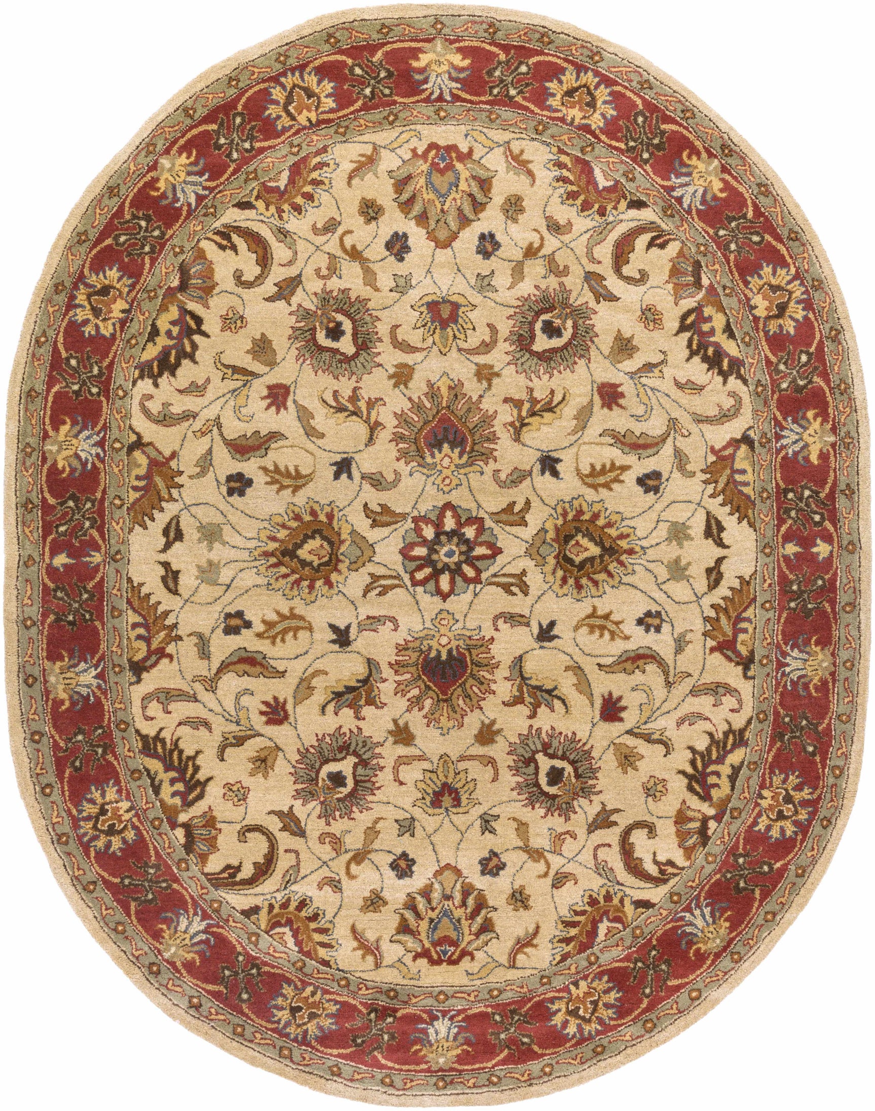 Cherryfield Hand Tufted Brown & Rust 1001 Wool Rug - Ornate Home