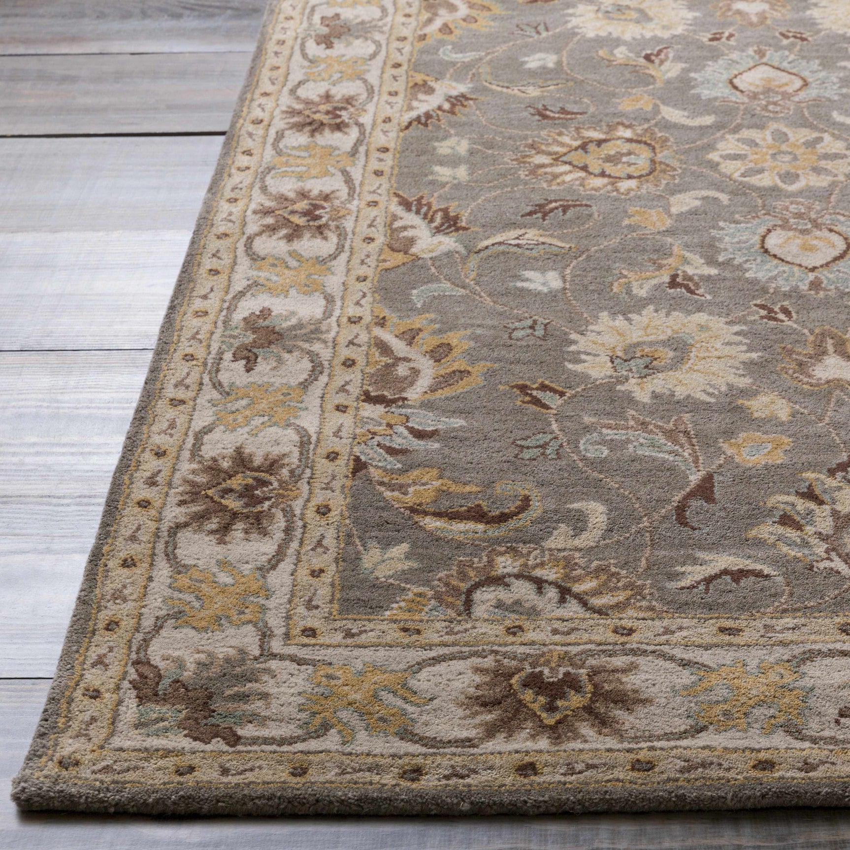Cherryfield Hand Tufted Taupe Wool Rug - Ornate Home