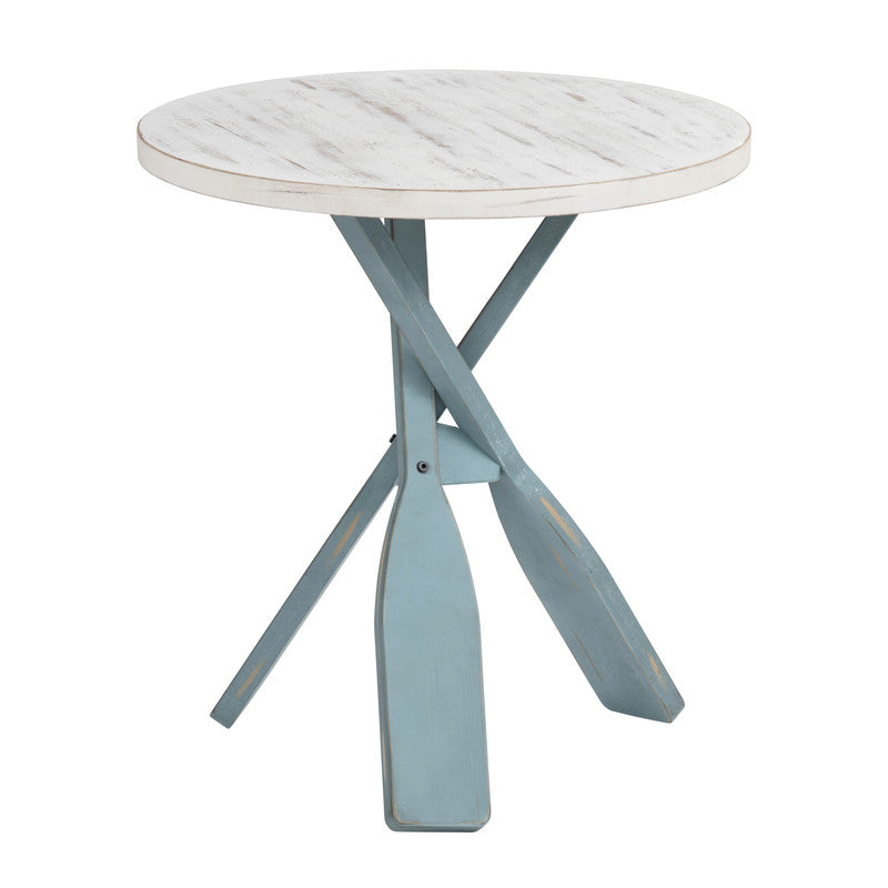 Chesapeake White/Blue Accent Table - Ornate Home