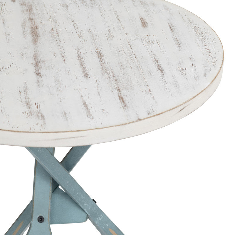 Chesapeake White/Blue Accent Table - Ornate Home