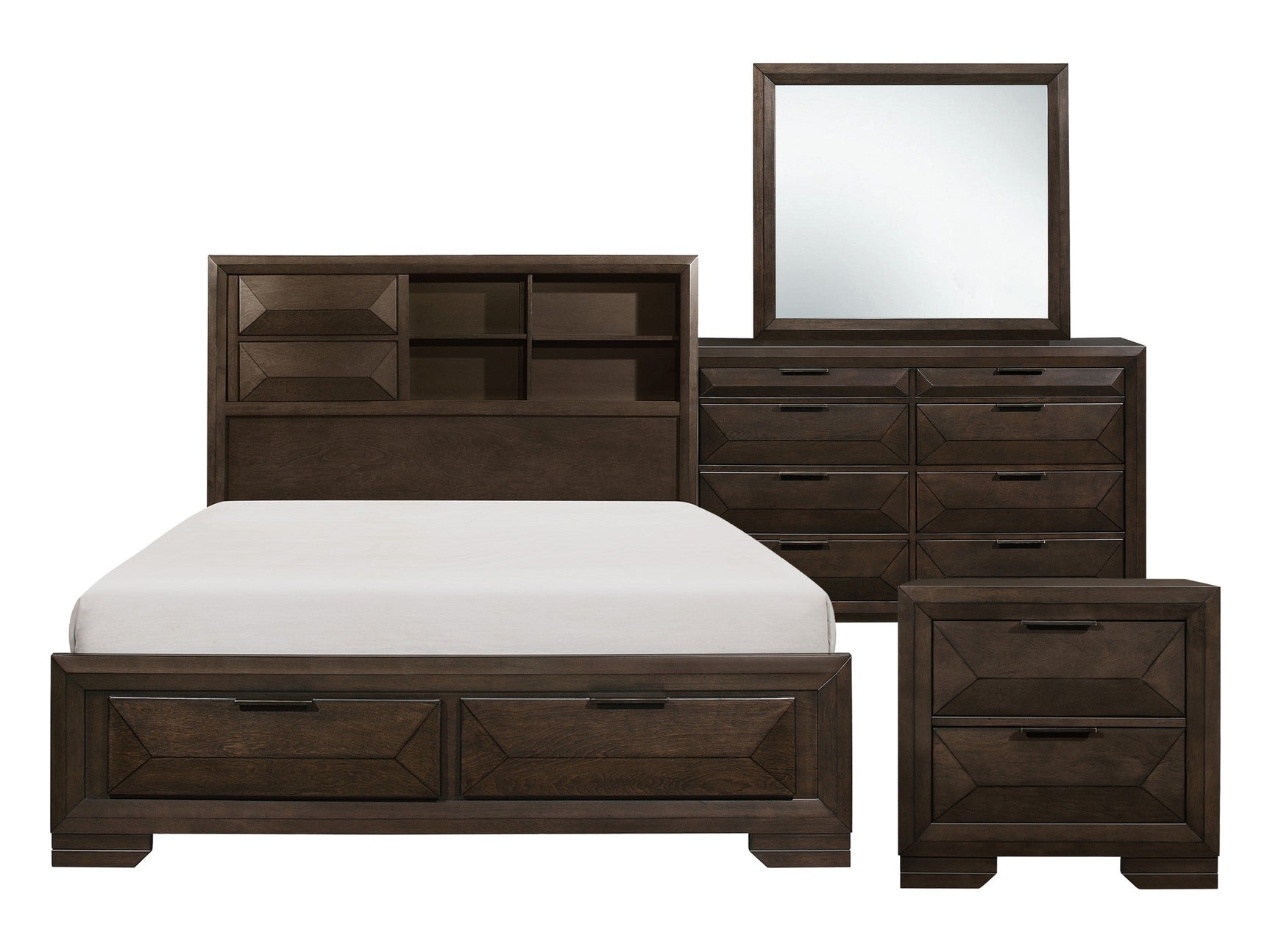 Chesky Warm Espresso 4-piece Queen Bedroom Set - Ornate Home