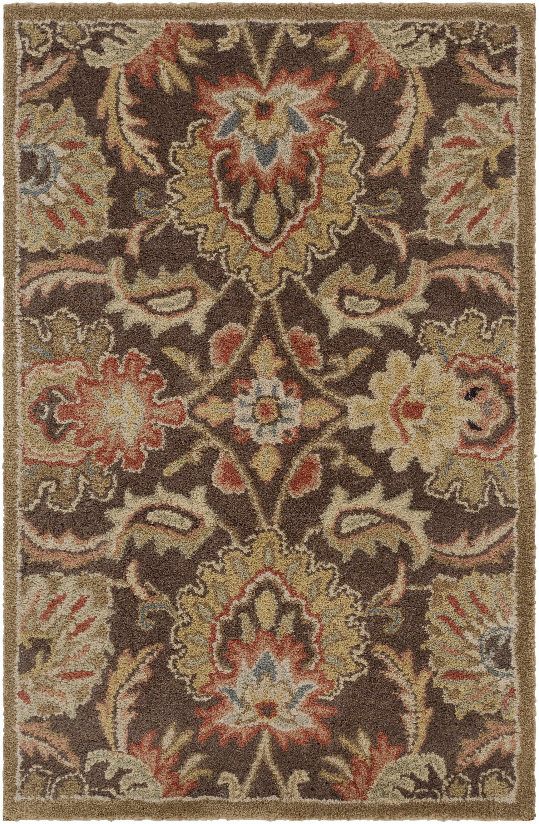 Chesterton 1028 Hand Tufted Brown Wool Rug - Ornate Home