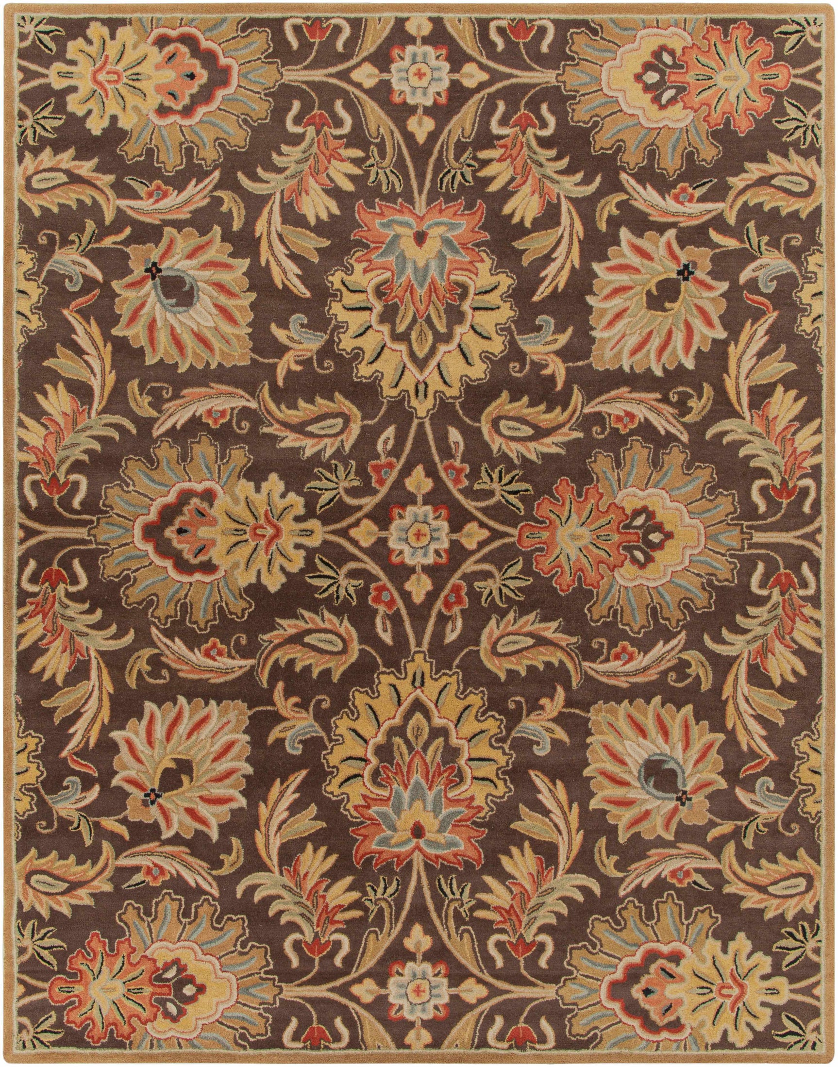 Chesterton 1028 Hand Tufted Brown Wool Rug - Ornate Home