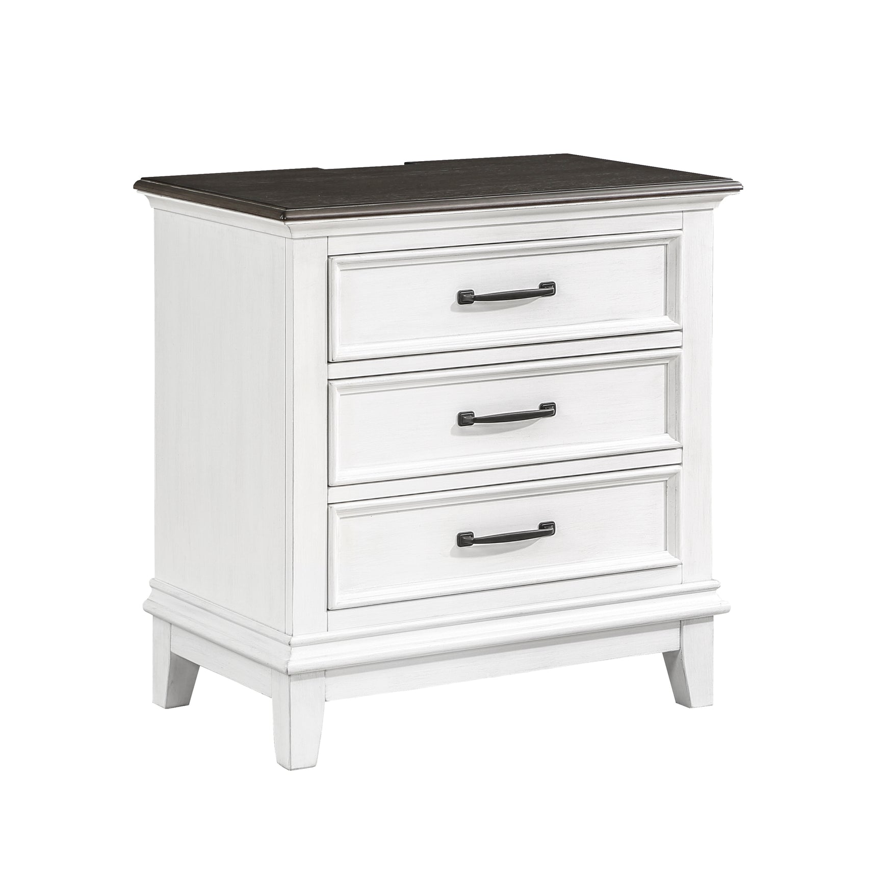 Chesterton Dark Brown / Antique White 4-piece Queen Bedroom Set - Ornate Home