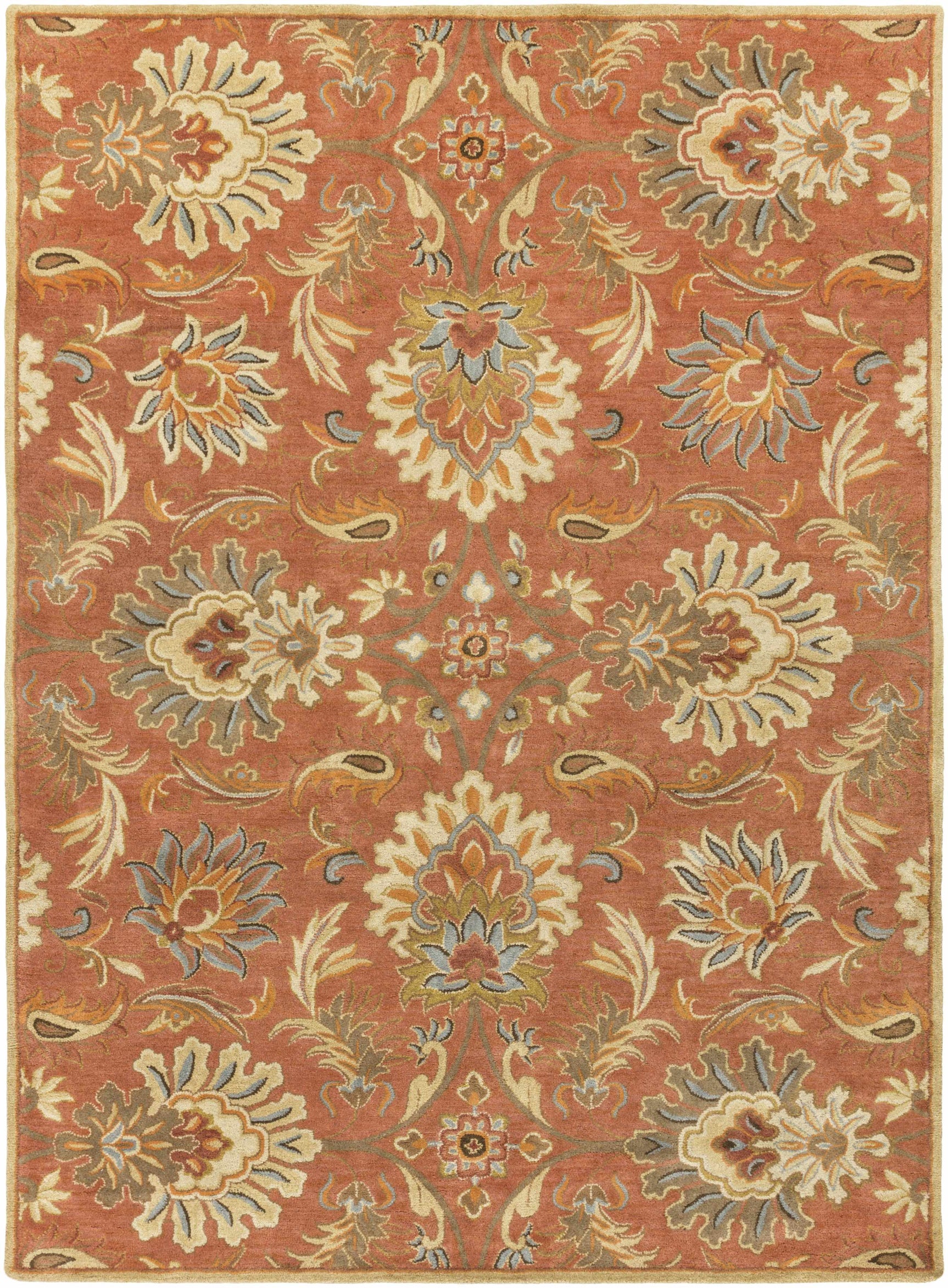Chesterton Hand Tufted Orange 1112 Area Rug - Ornate Home