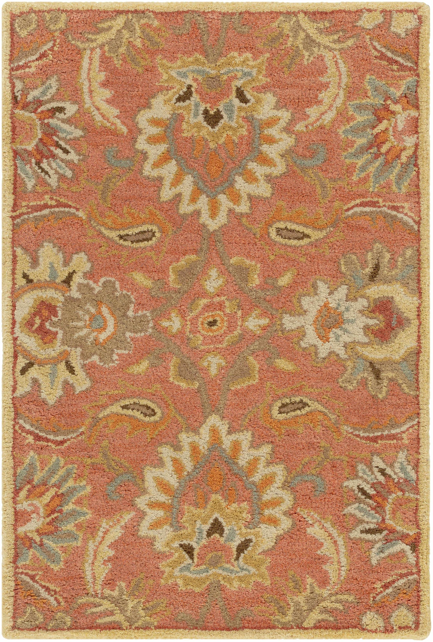 Chesterton Hand Tufted Orange 1112 Area Rug - Ornate Home