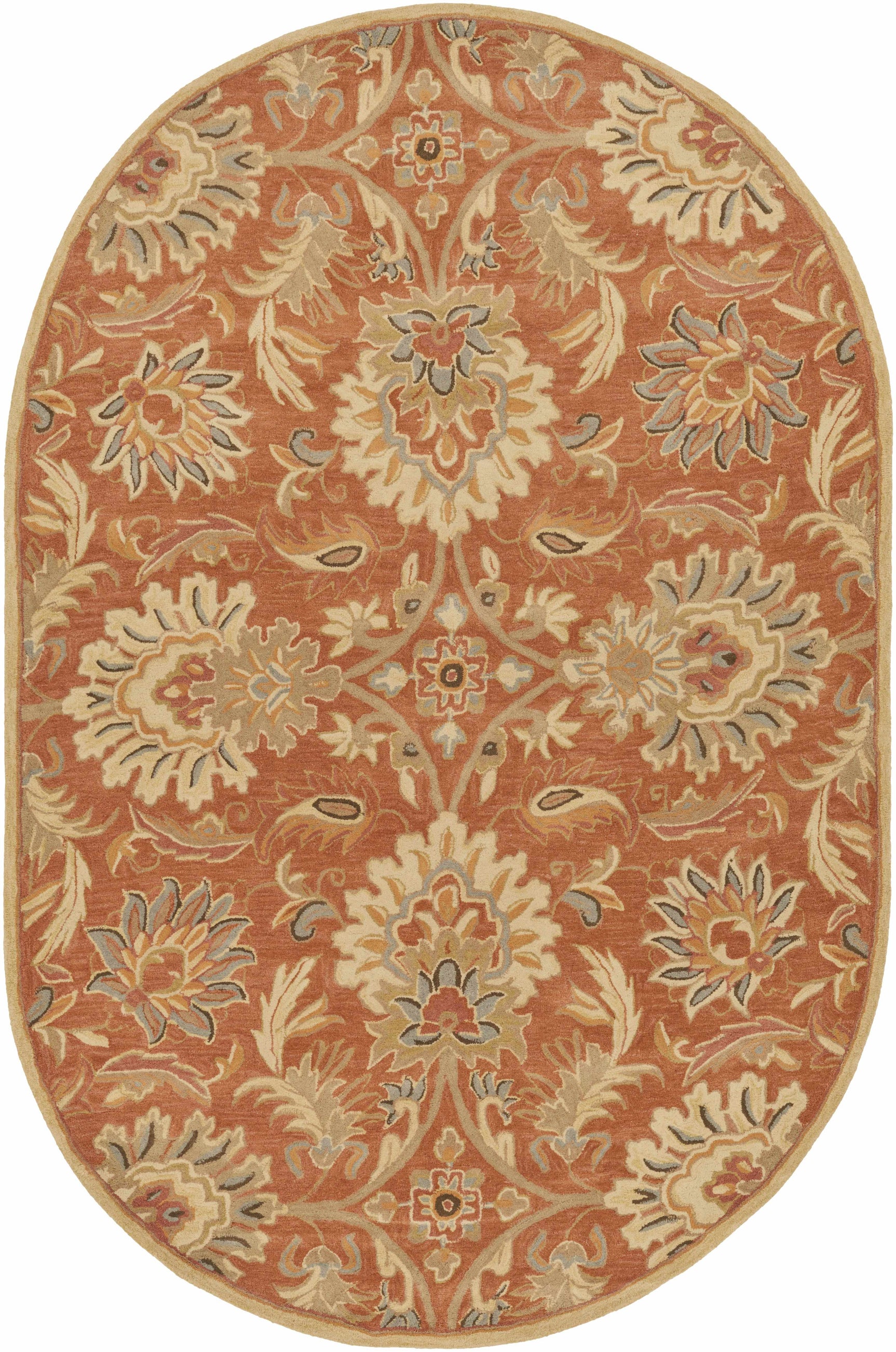 Chesterton Hand Tufted Orange 1112 Area Rug - Ornate Home