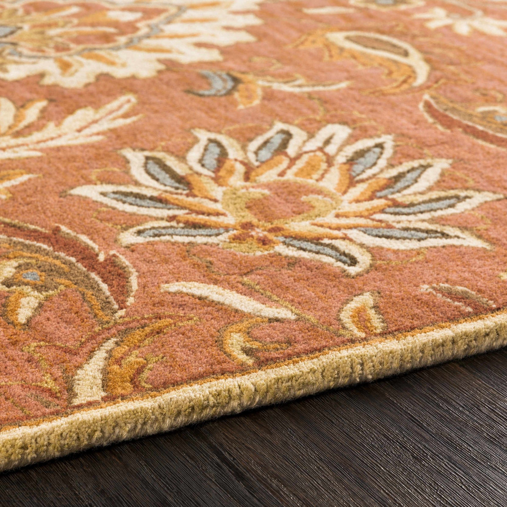Chesterton Hand Tufted Orange 1112 Area Rug - Ornate Home