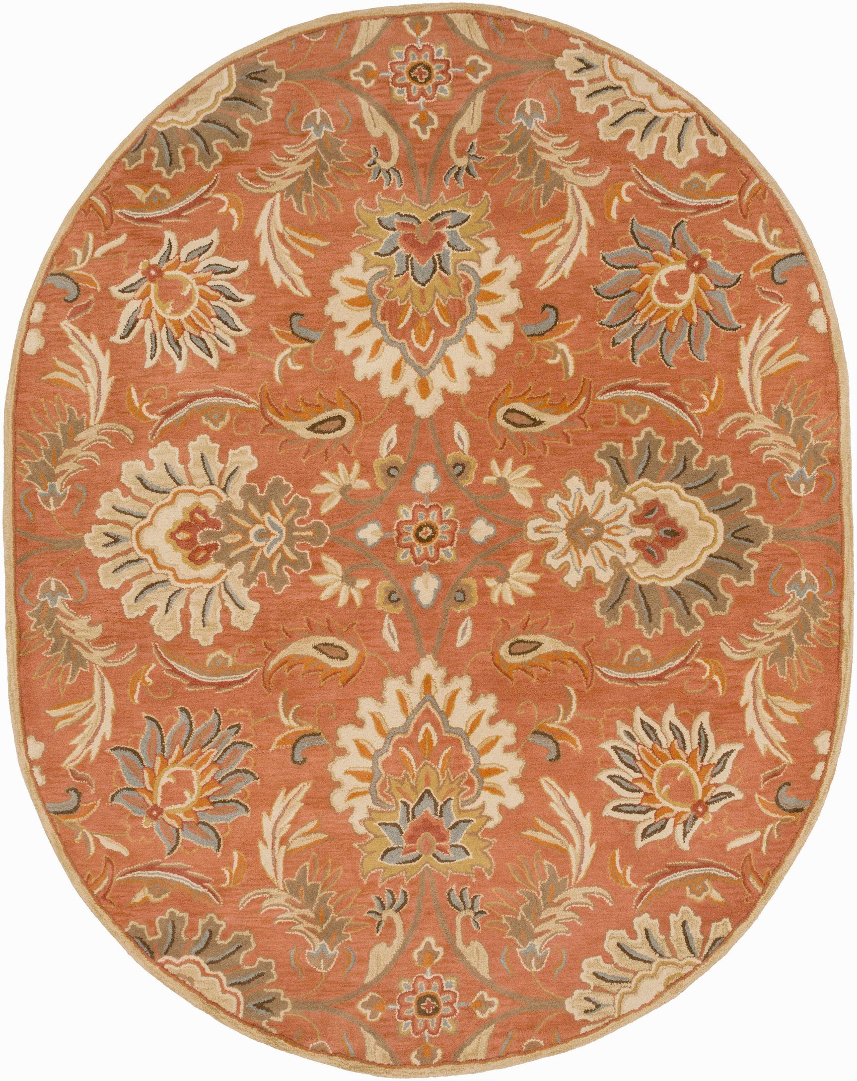 Chesterton Hand Tufted Orange 1112 Area Rug - Ornate Home