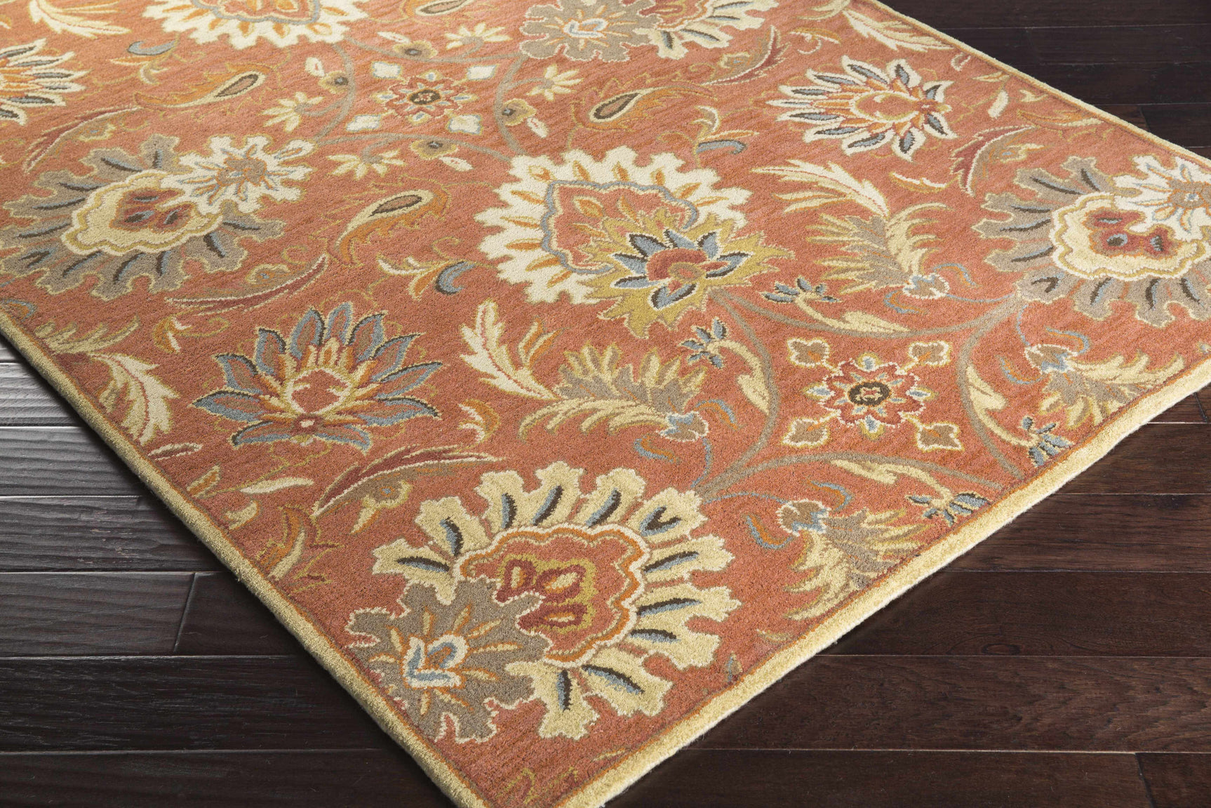 Chesterton Hand Tufted Orange 1112 Area Rug - Promo - Ornate Home