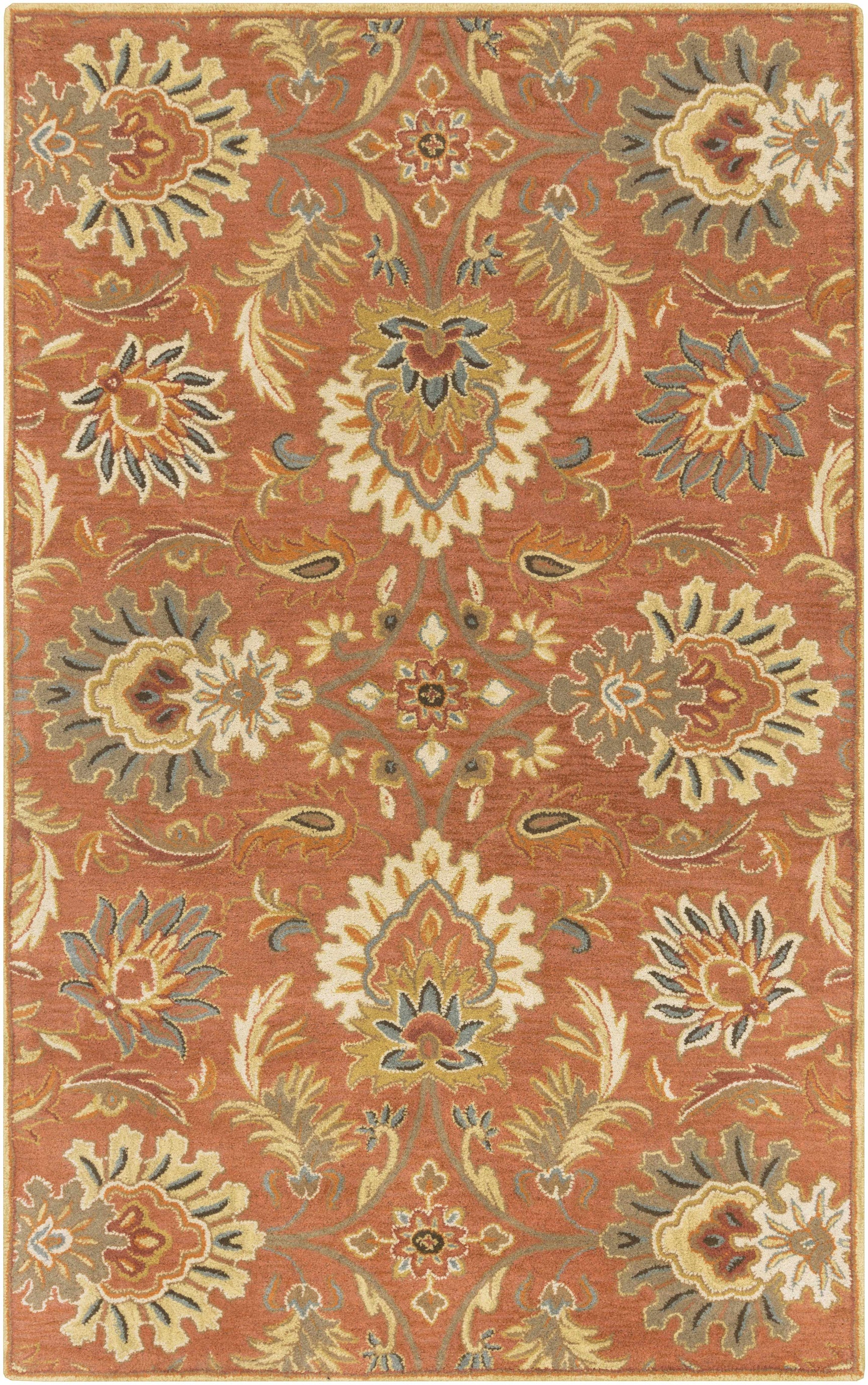 Chesterton Hand Tufted Orange 1112 Area Rug - Promo - Ornate Home