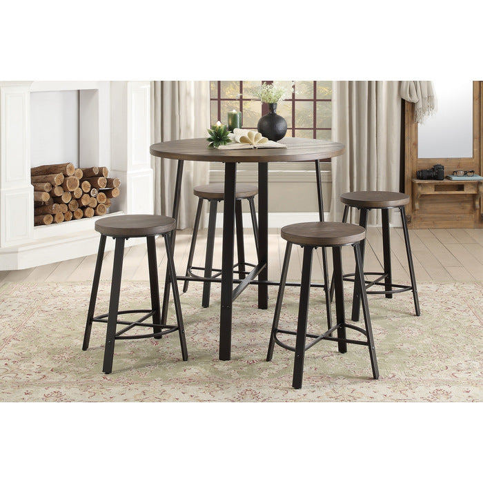 Chevre Brown/Gray Counter Stool - Ornate Home