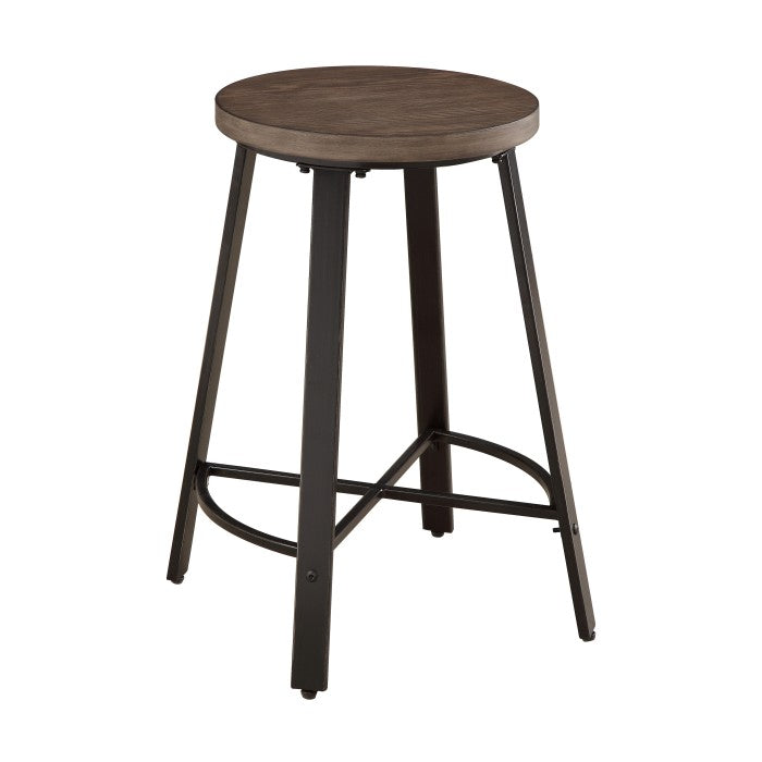 Chevre Brown/Gray Counter Stool (Set of 2) - Ornate Home