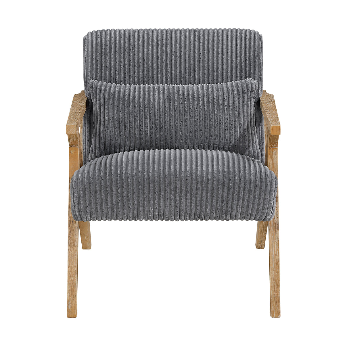 Chevron Gray Accent Chair - Ornate Home