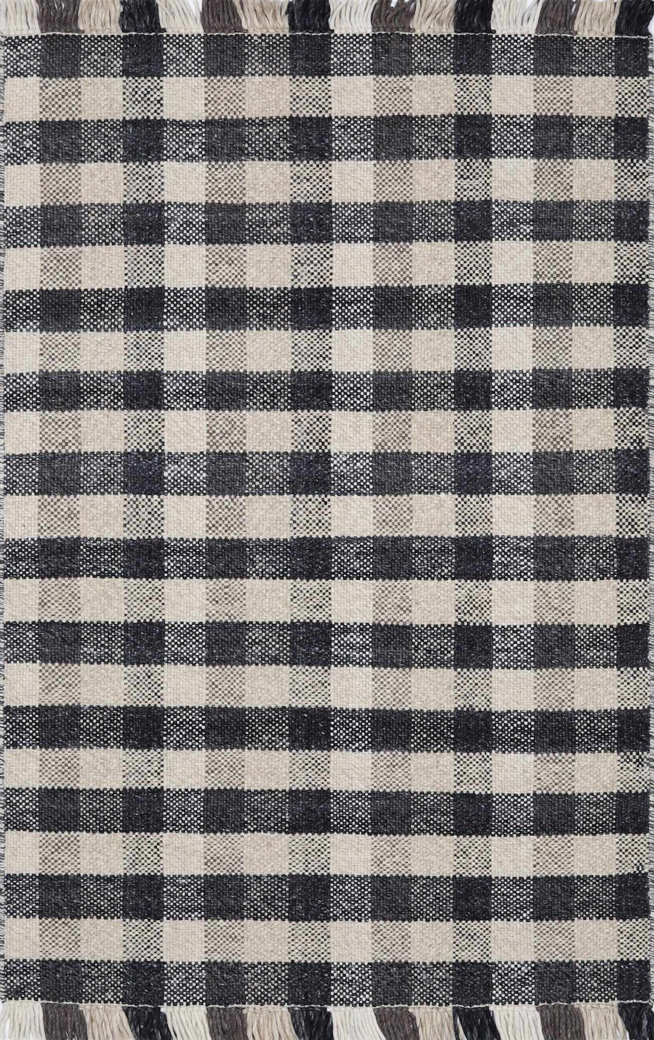 Chilliwack Gray Plaid Wool Rug - Ornate Home