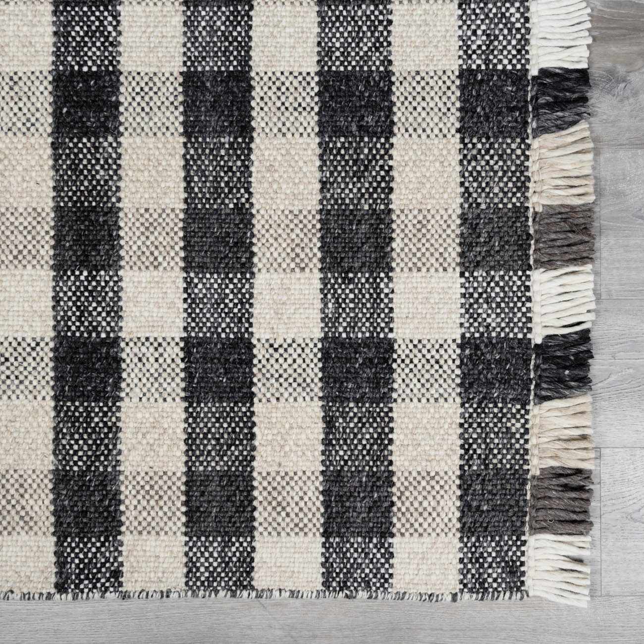 Chilliwack Gray Plaid Wool Rug - Ornate Home