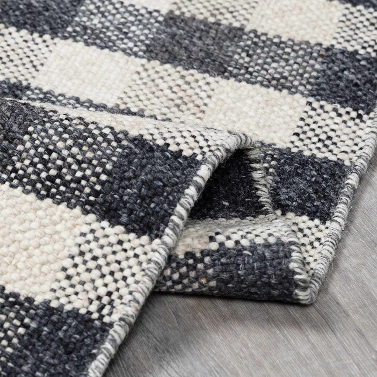 Chilliwack Gray Plaid Wool Rug - Ornate Home