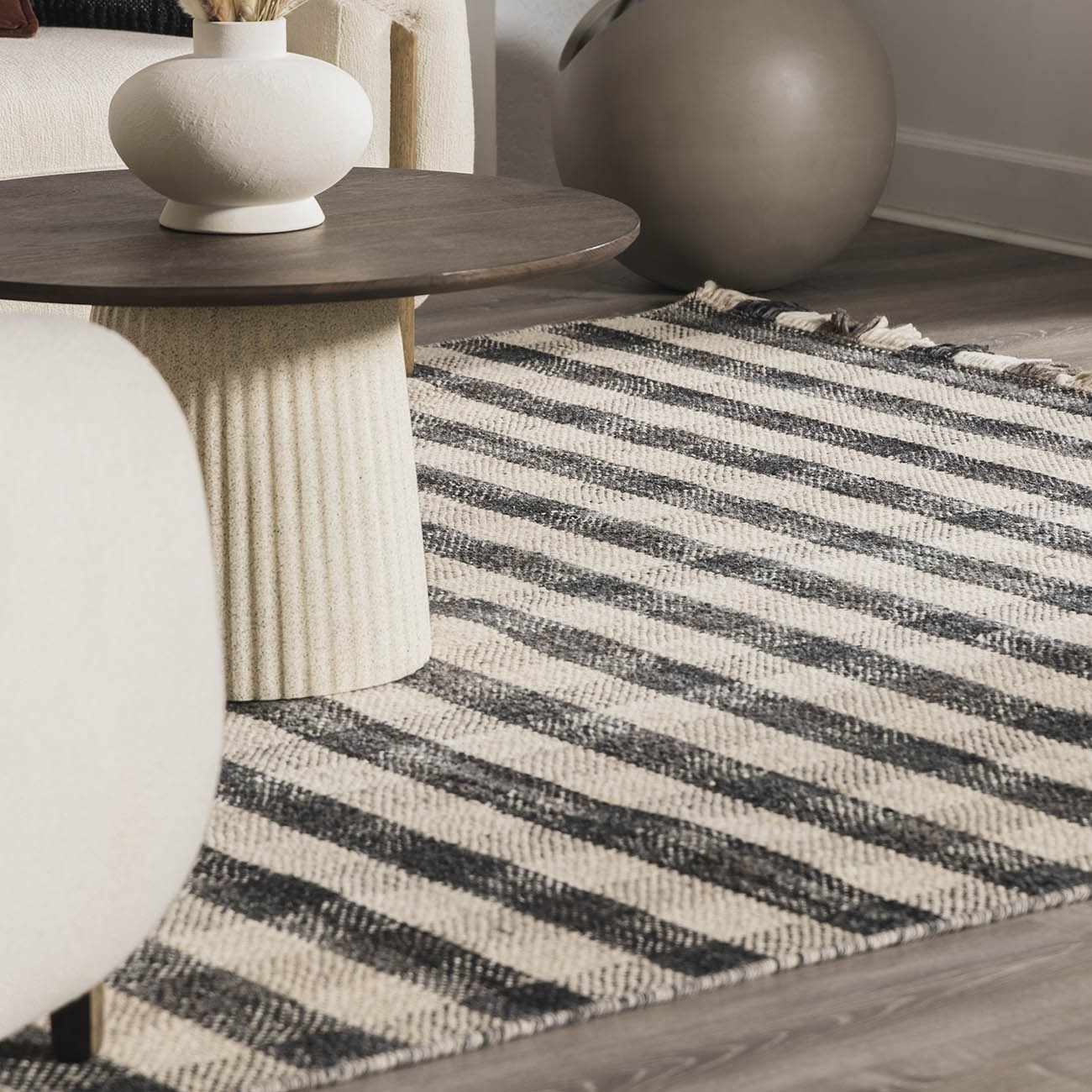 Chilliwack Gray Plaid Wool Rug - Ornate Home